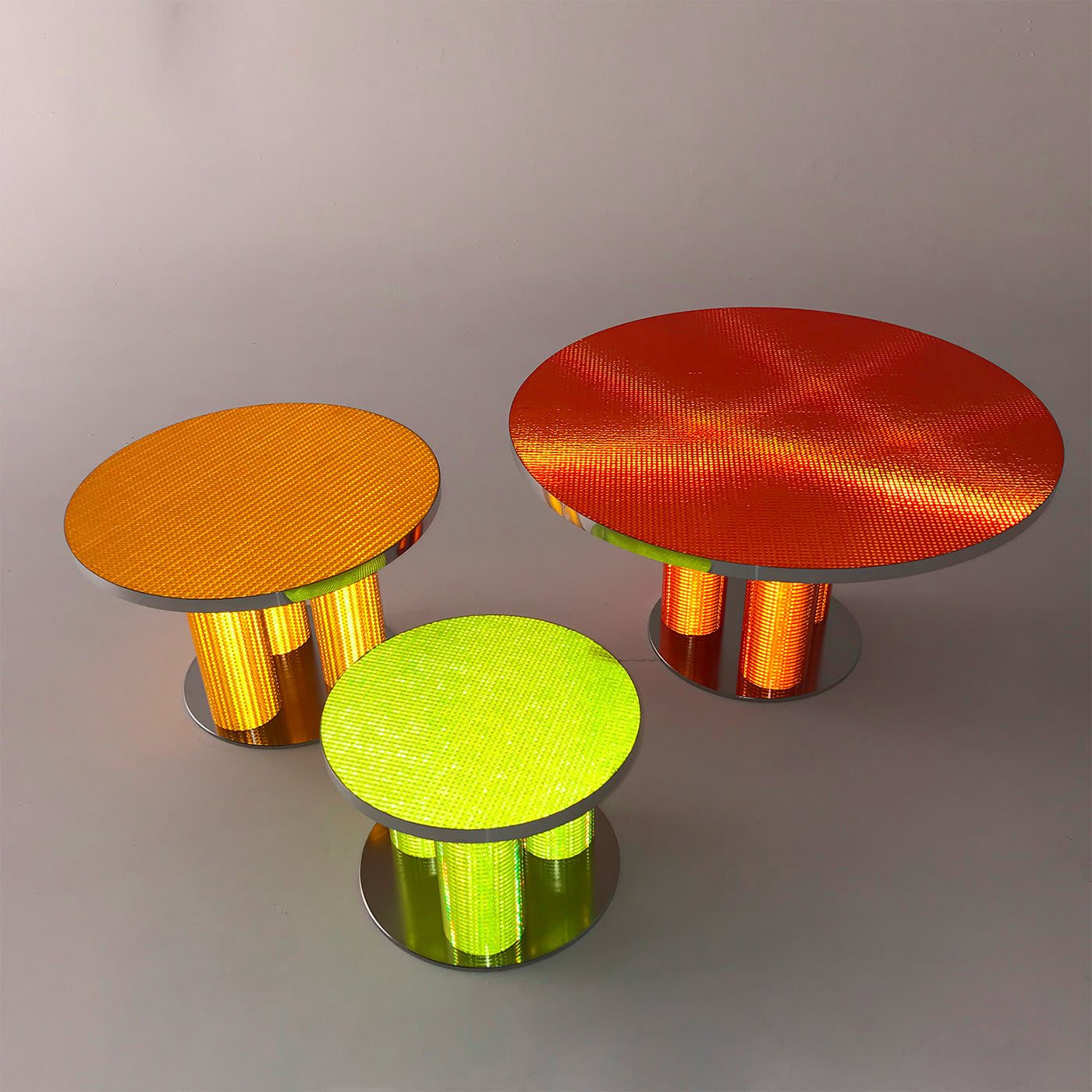Reflective Collection - Yellow round coffee table - Sebastiano Bottos