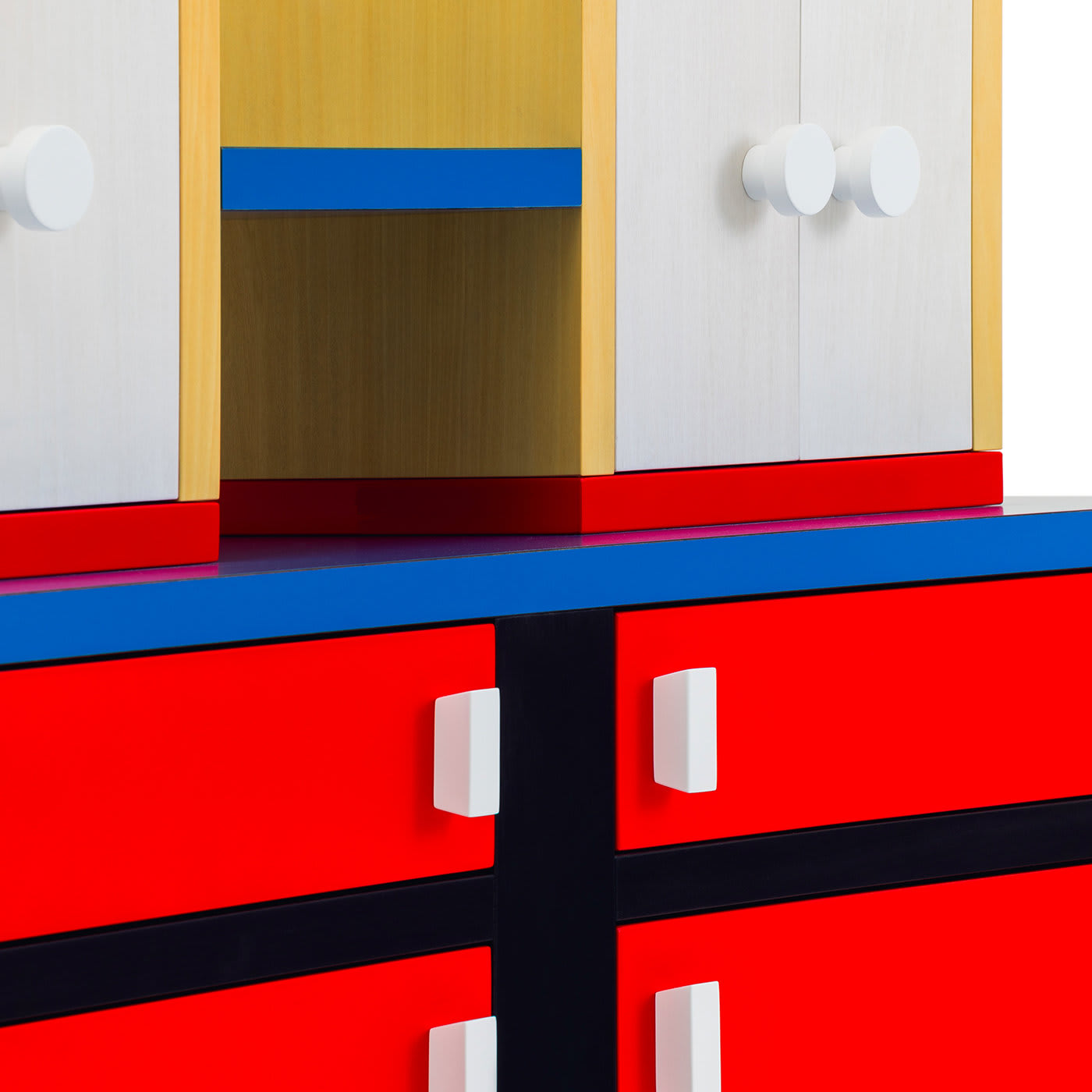 Granito Chest of Drawers with Cupboards by Nathalie Du Pasquier - Post Design - Memphis