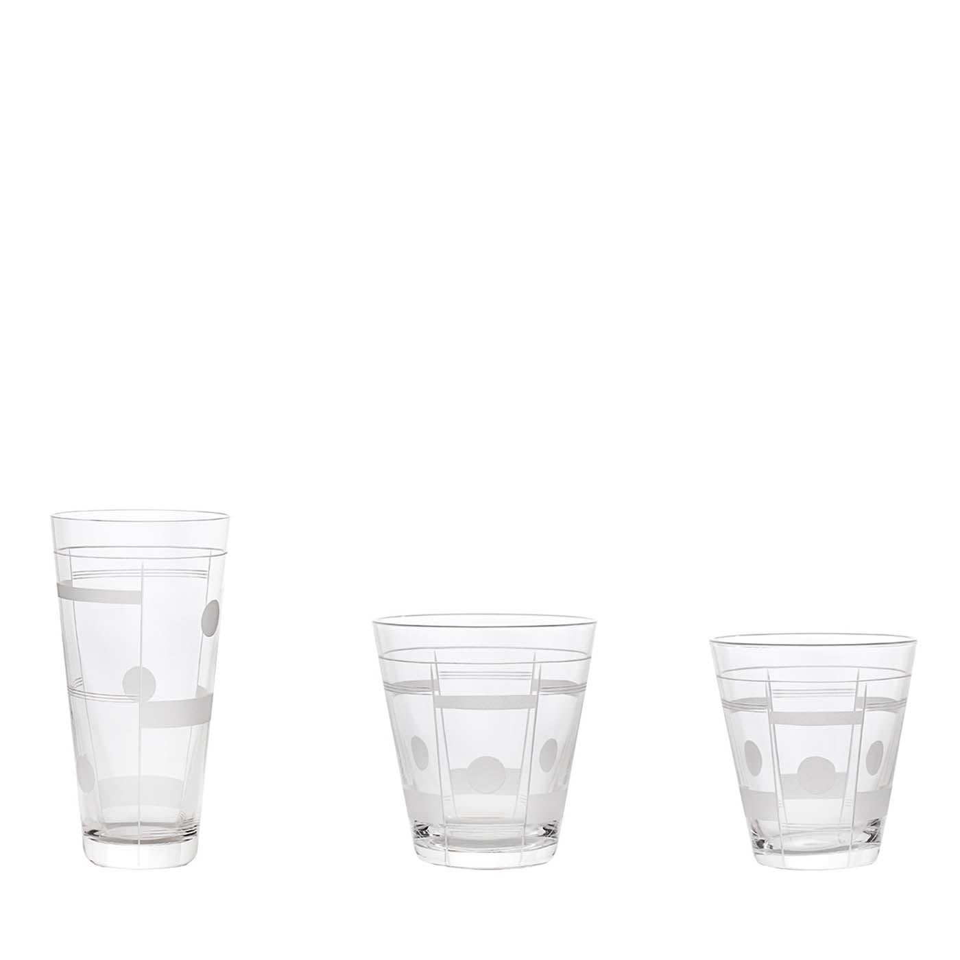Set of 3 Sfera Crystal Glasses - Moleria Locchi