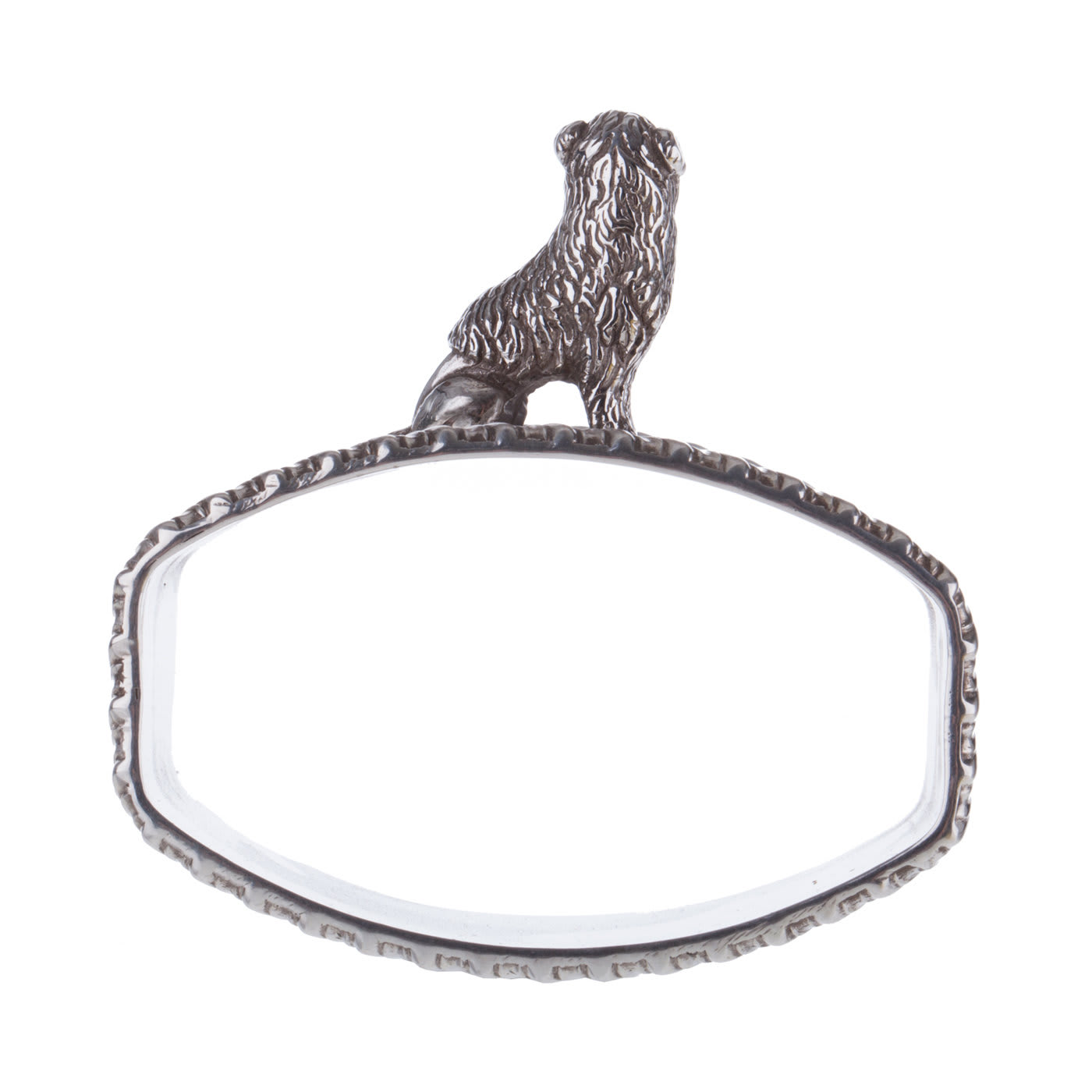 Poodle Sterling Silver Napkin Holder - Argentiere Pagliai