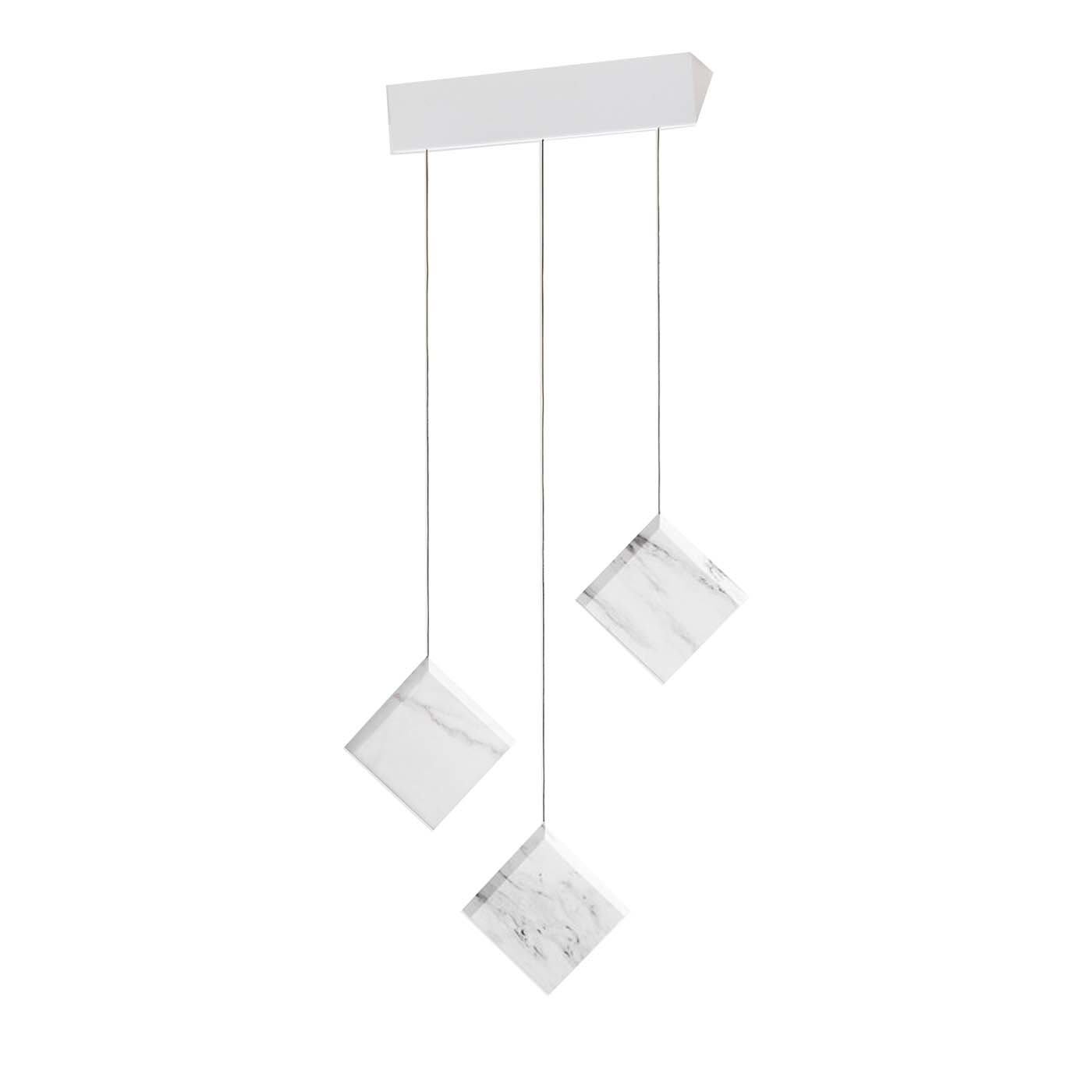 Werner Jr. Carrara/White Pendant Lamp [1+2=8] - Artemest