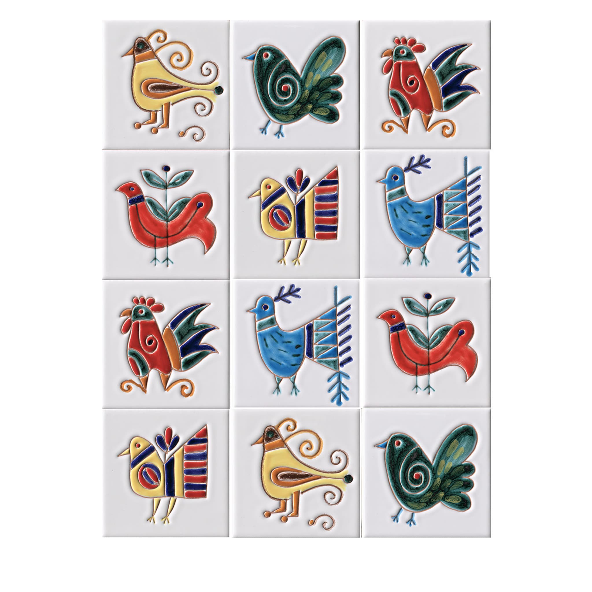 I Classici Pavoncelle Set of 12 Tiles - Main view