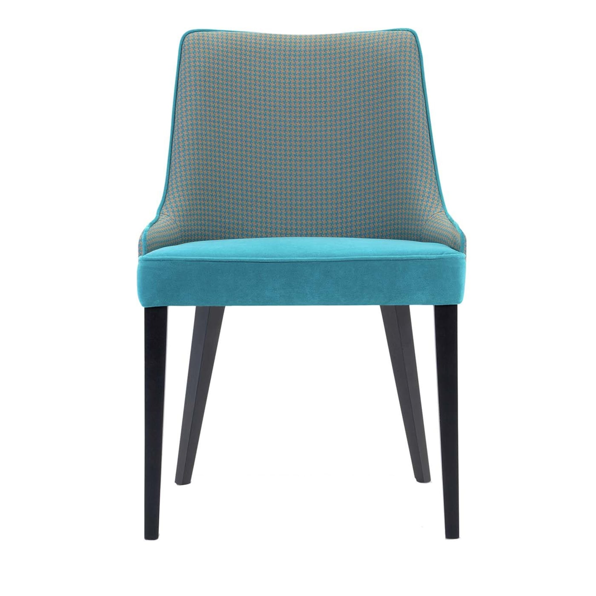 Pat Turquoise/Gray Chair - Main view
