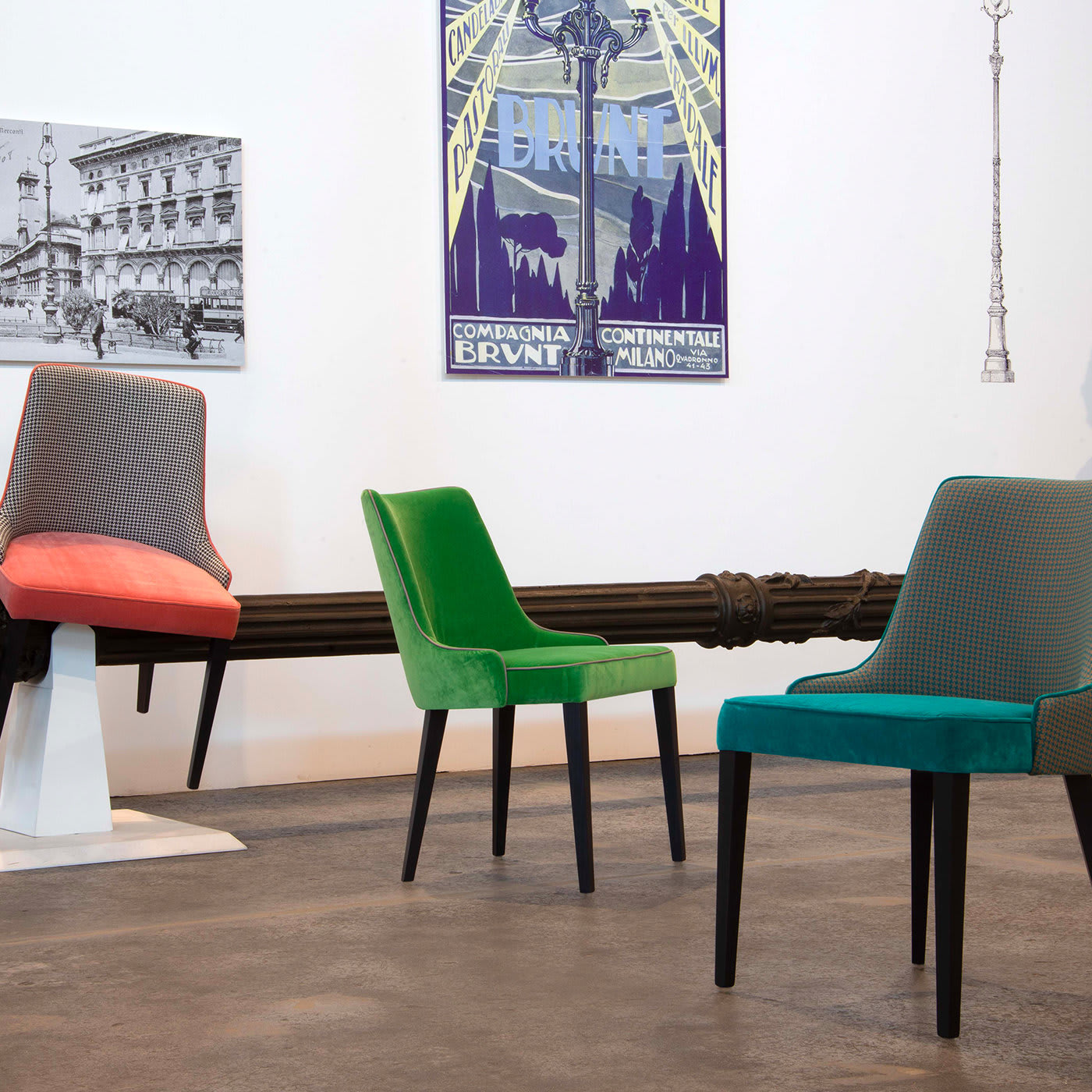 Pat Turquoise/Gray Chair - Domingo Salotti