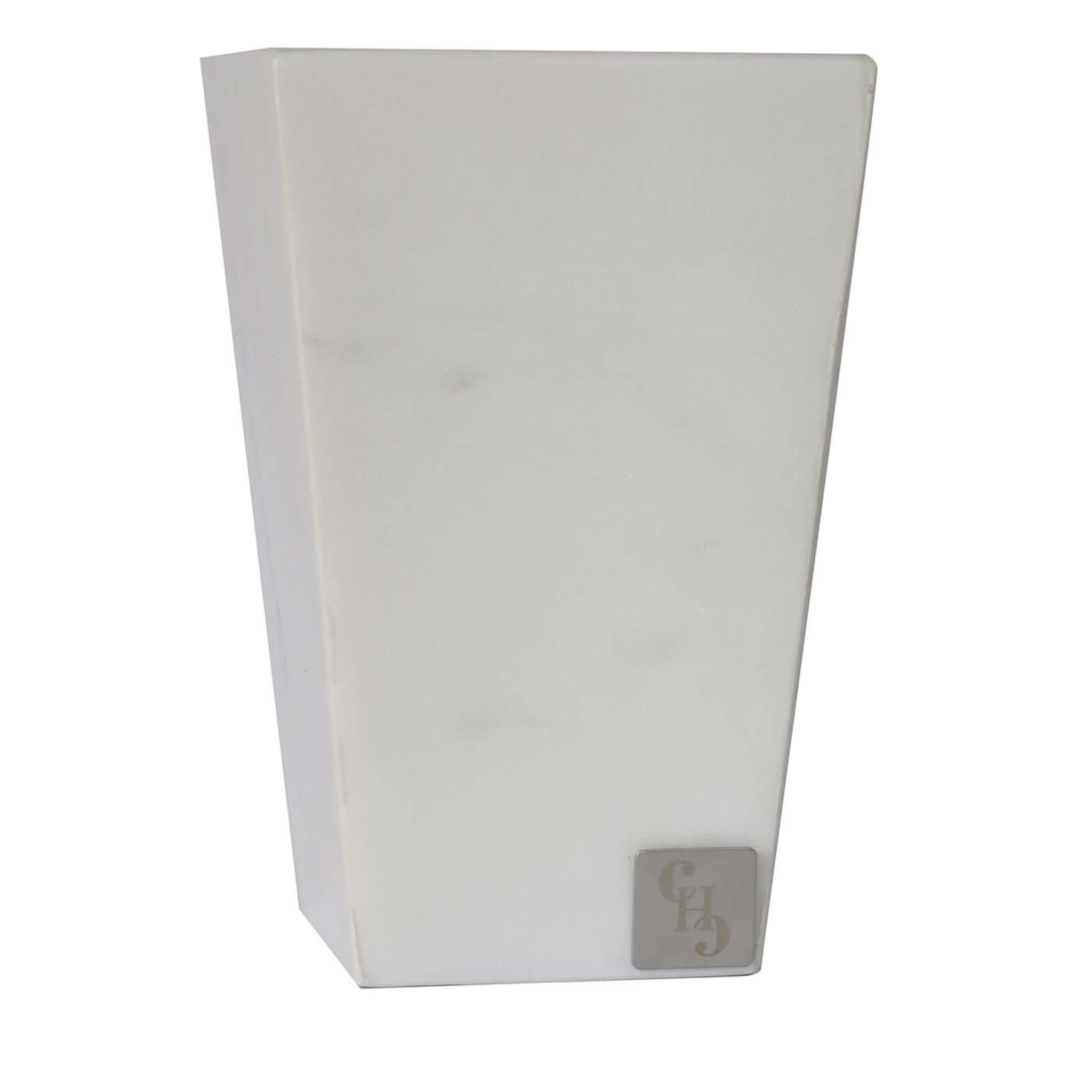 Trapezio-Vase aus weißem Carrara-Marmor - Hauptansicht