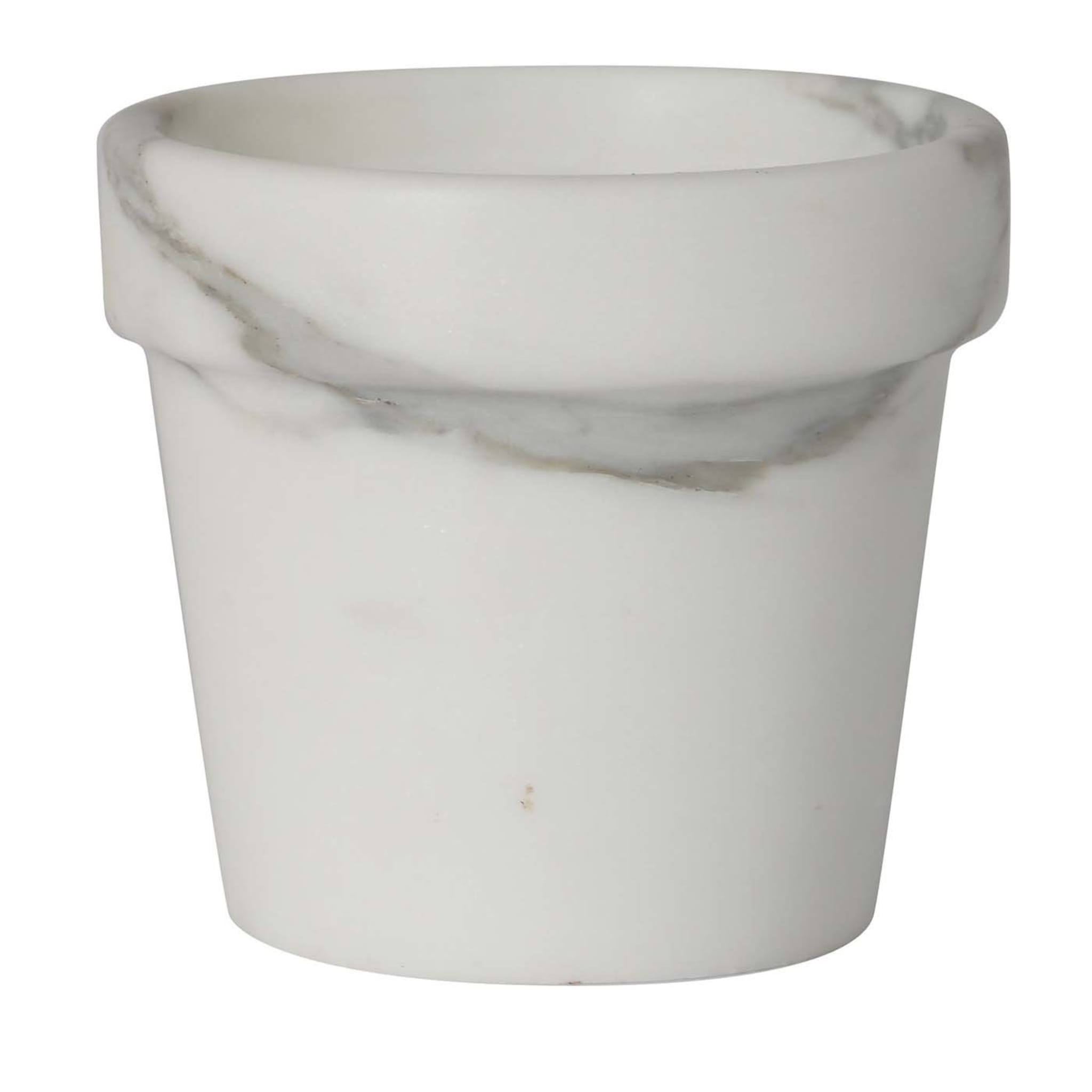 Mini Cactus Vase in White Carrara Marble - Main view
