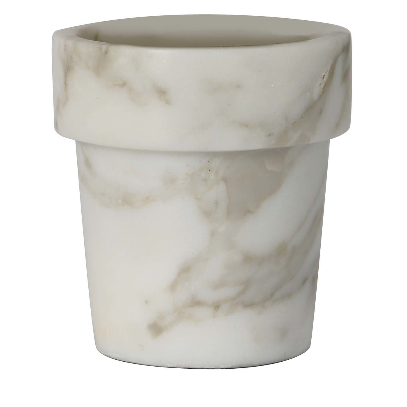 Mini Cactus Vase in White Calcatta Marble - Carrara Home Design