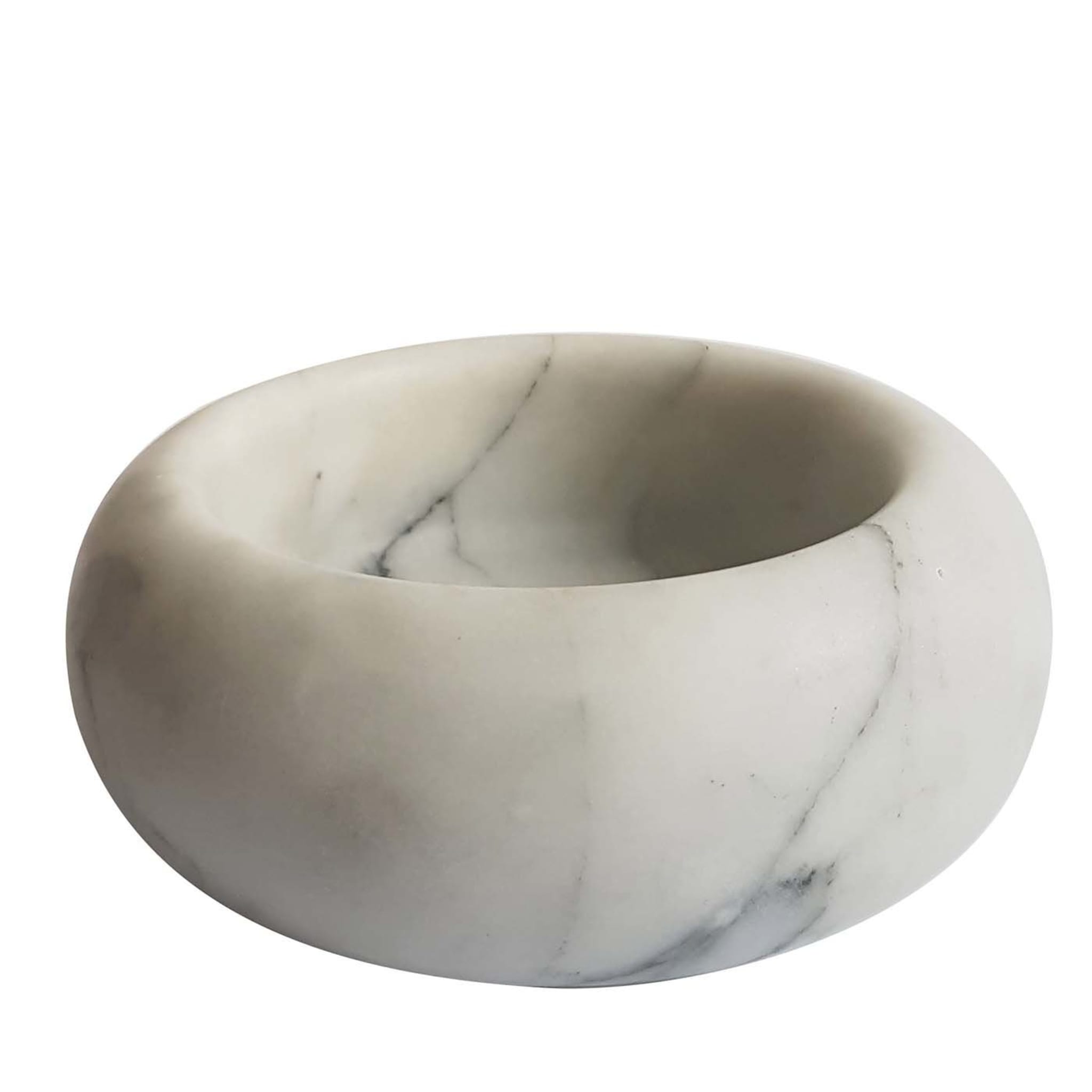Living Aschenbecher aus weißem Carrara-Marmor - Hauptansicht