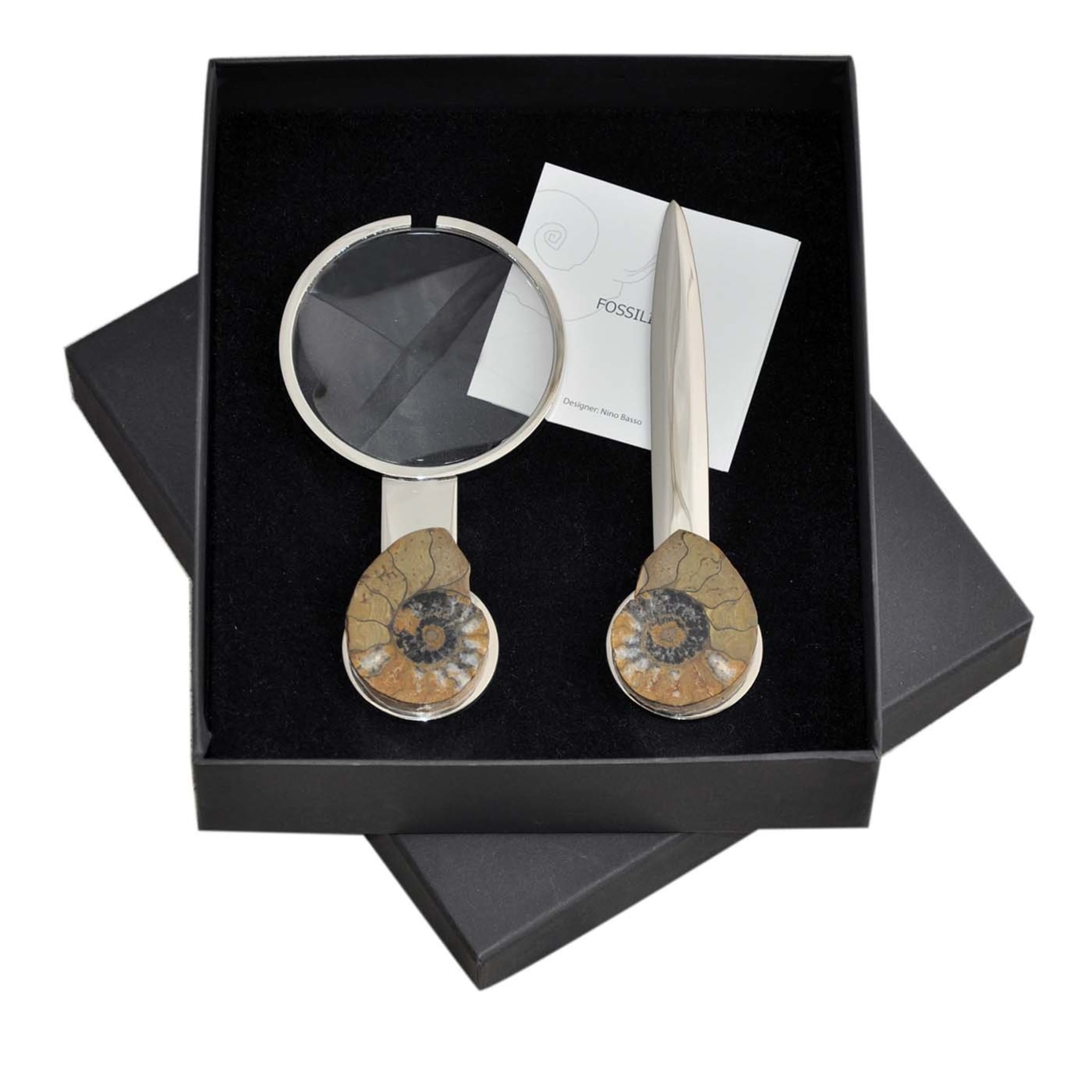 Fossiline Magnifying Glass and Letter Opener Set by Nino Basso - Alternative view 1