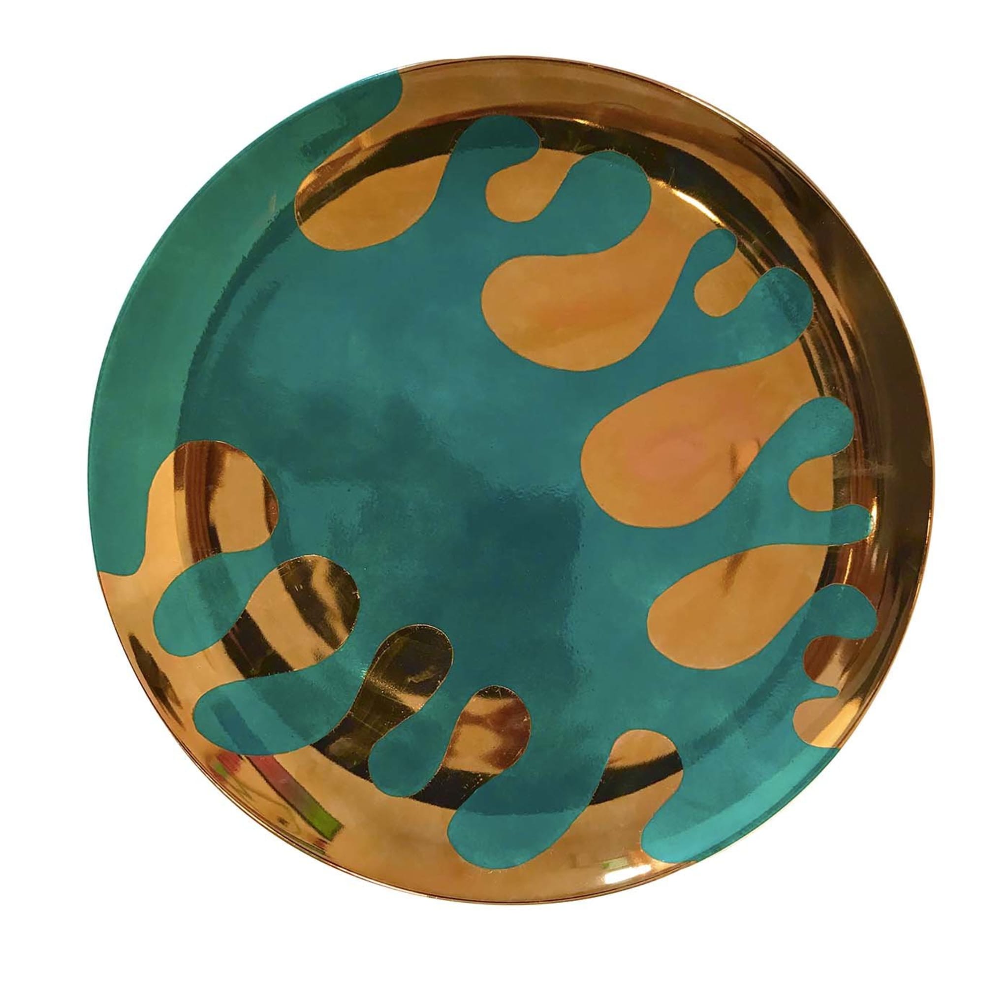 Emerald and Bronze Decorative Plate - Main view