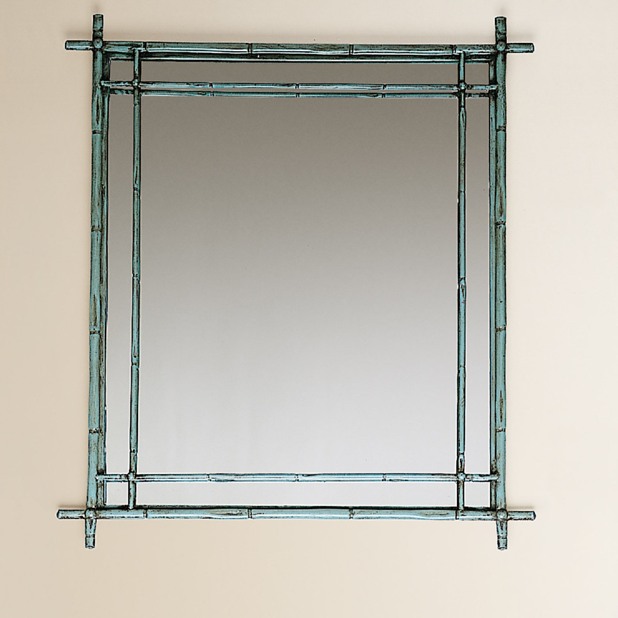 Specchio da parete in bambù - Vista alternativa 1