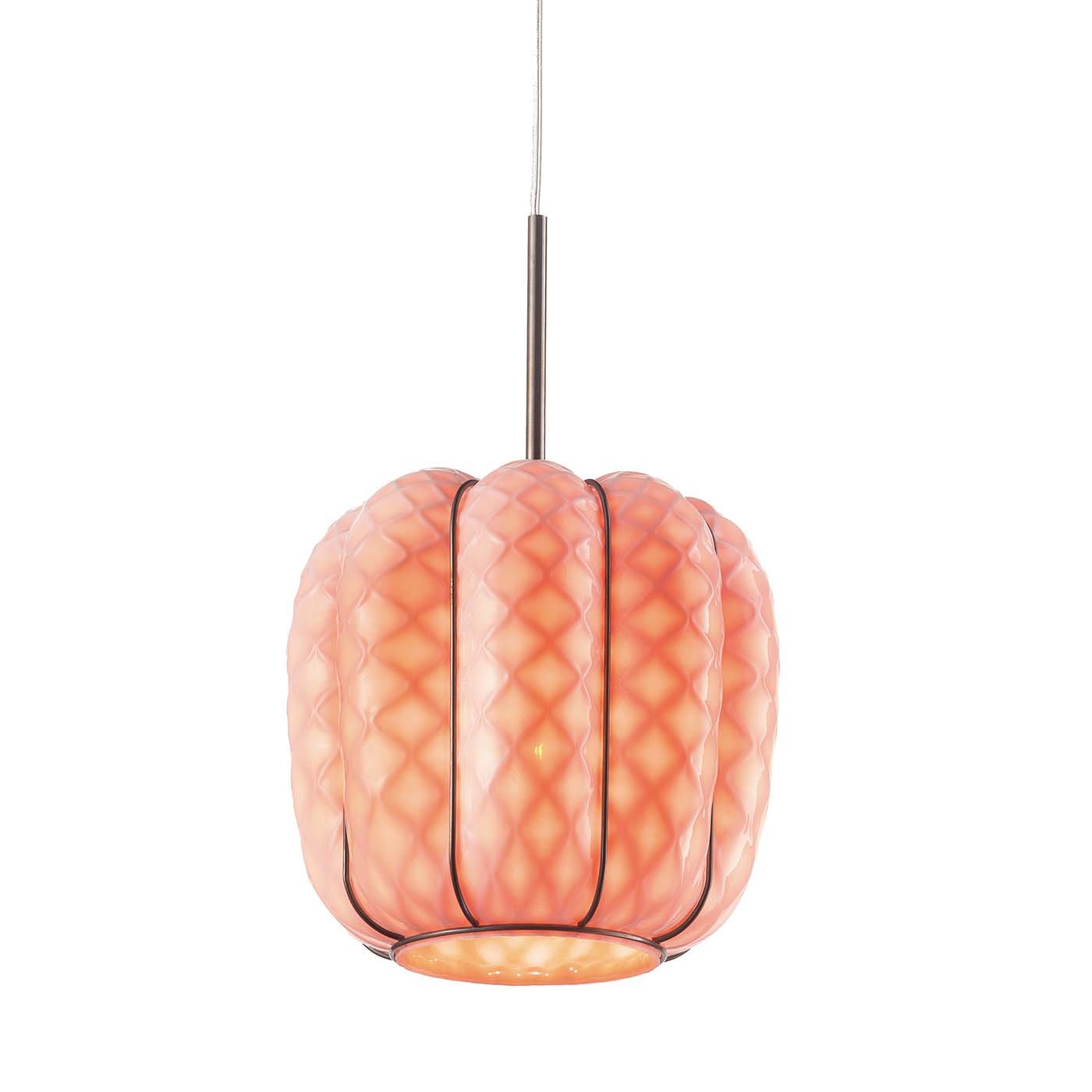 Nest orange glass pendant light - Siru Illuminazione