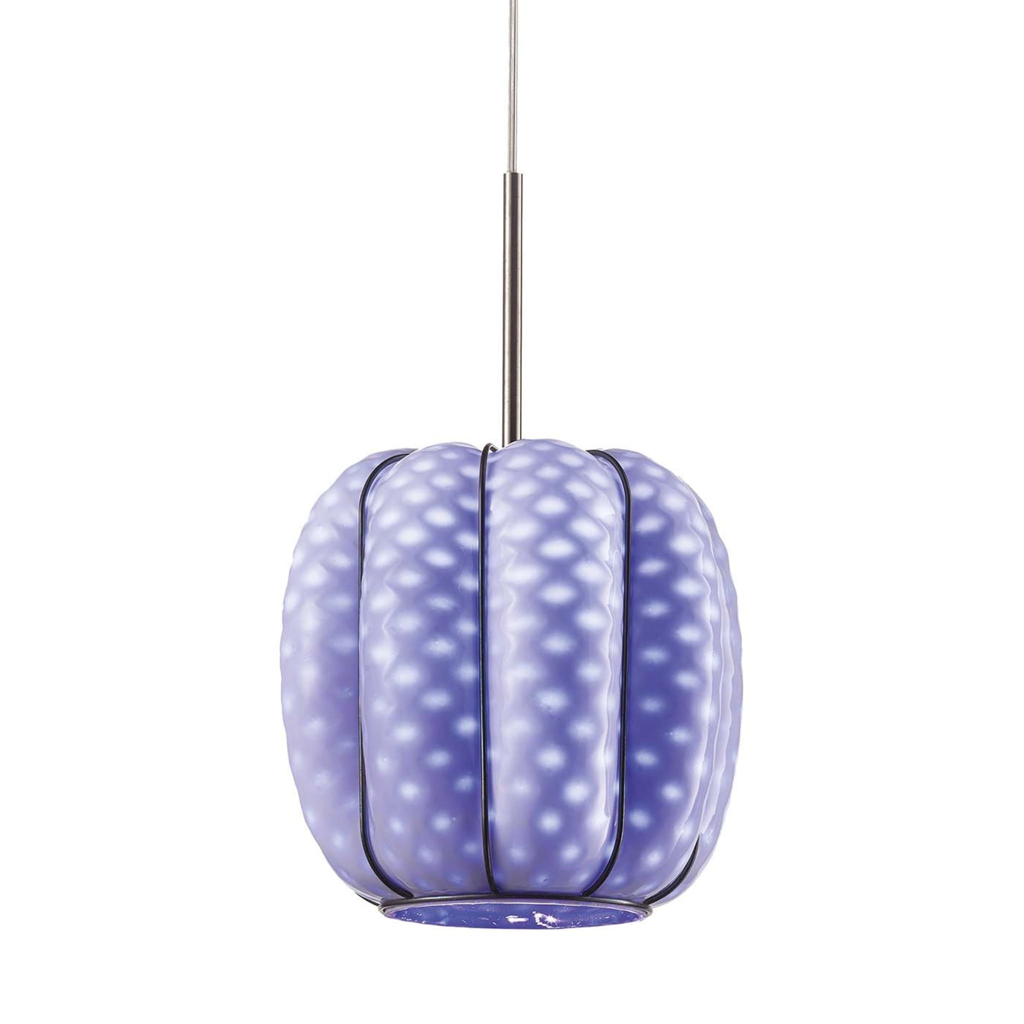 Nest blue glass pendant light - Main view