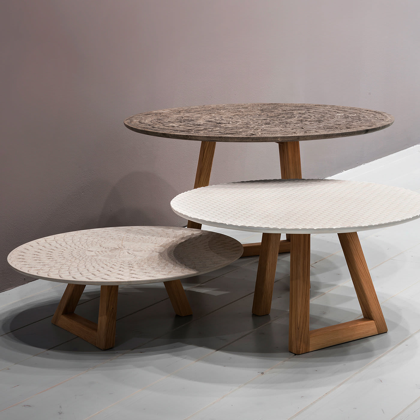 Tavoli Nichi Nesting Tables Set of 3 by Marella Ferrera - Lithea
