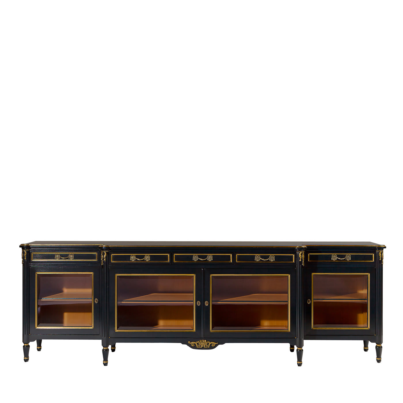 Glass and Wood Sideboard Louis XVI - Salda