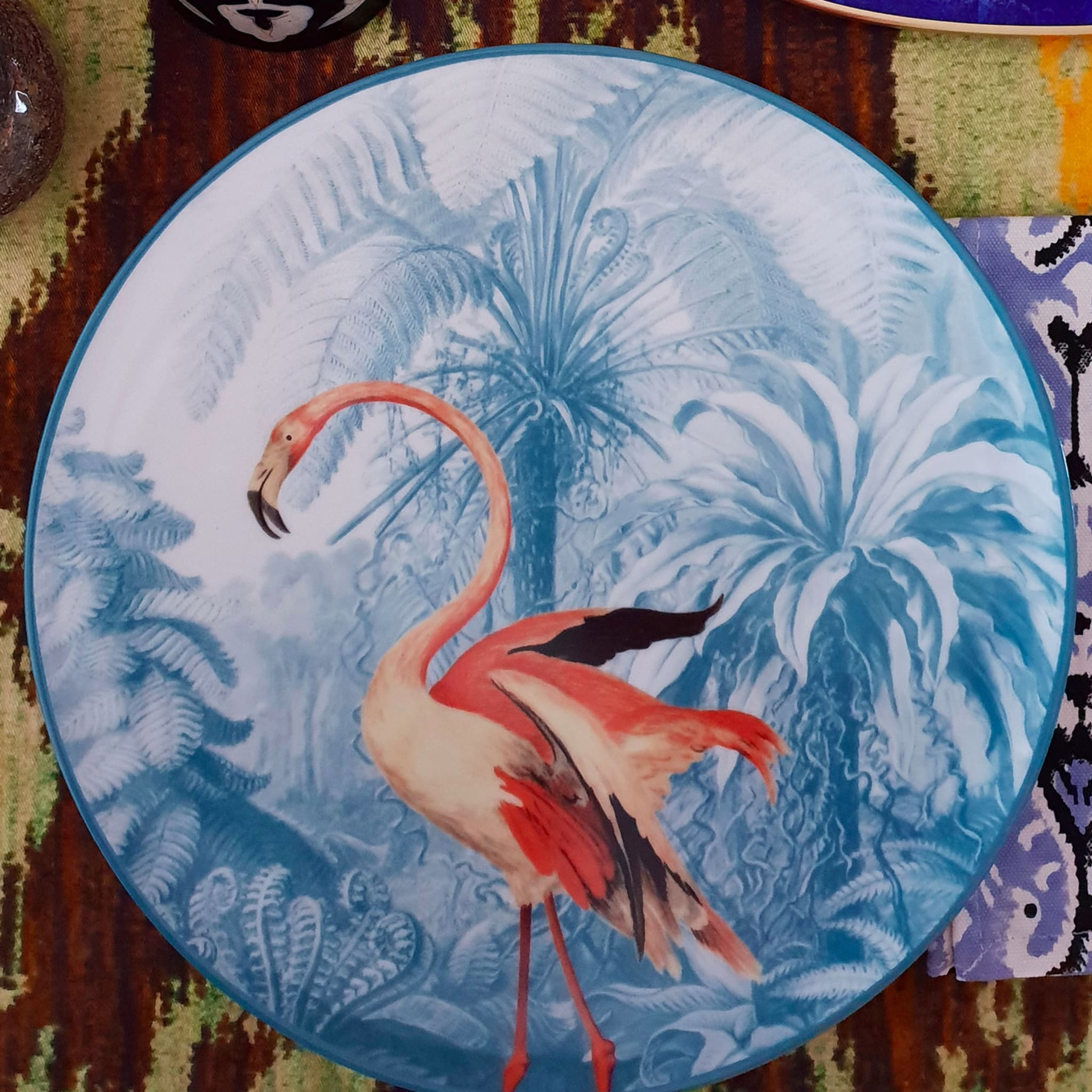 Flamingo Menagerie Ottomane Porcelain Dinner Plate - Alternative view 1
