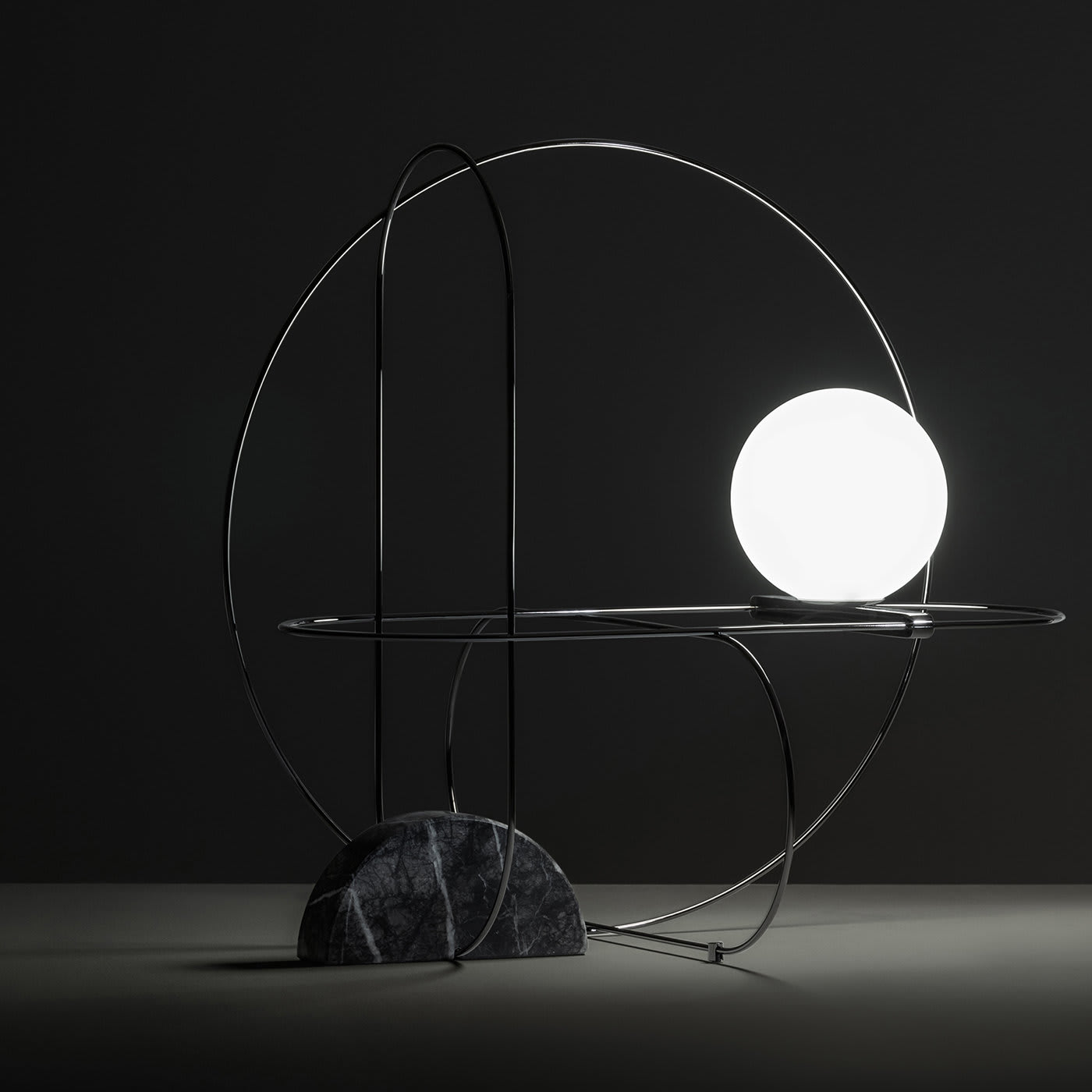 Setareh Black Table Lamp by Francesco Librizzi - FontanaArte