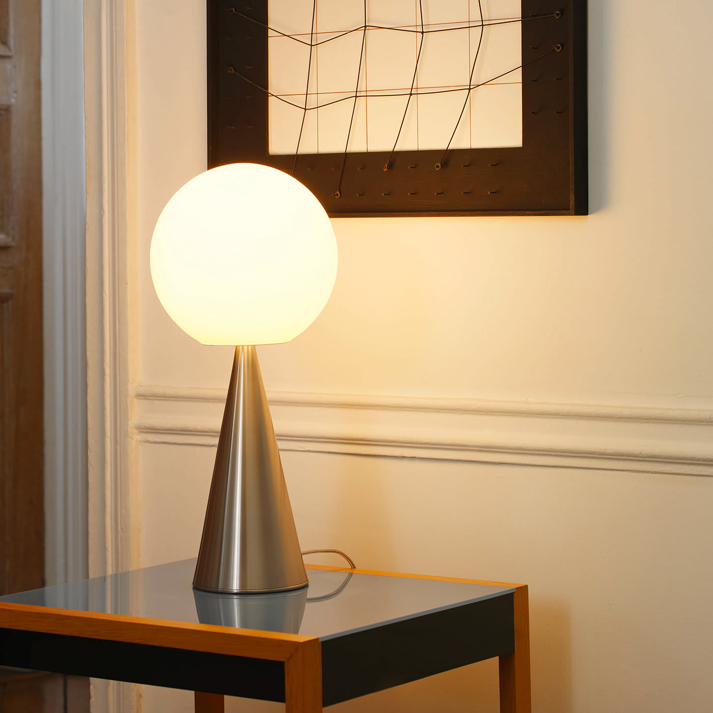 Bilia Nickel Table Lamp by Gio Ponti - FontanaArte