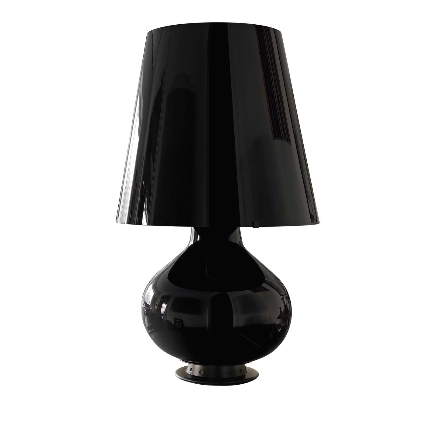 Fontana Total Black Table Lamp by Max Ingrand - FontanaArte