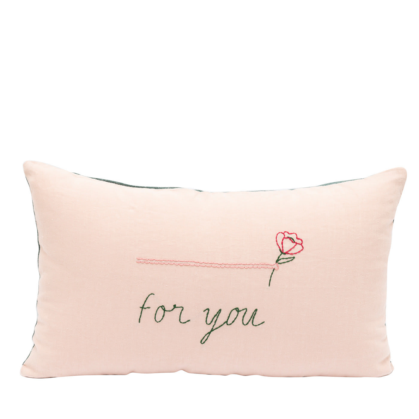 For You Pink Cushion - Pois a righe