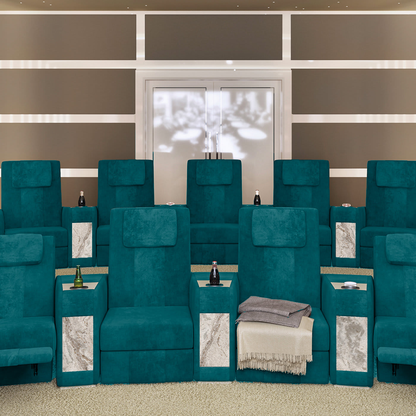 Comfort Blue home theater seat by Pino Vismara - Vismara