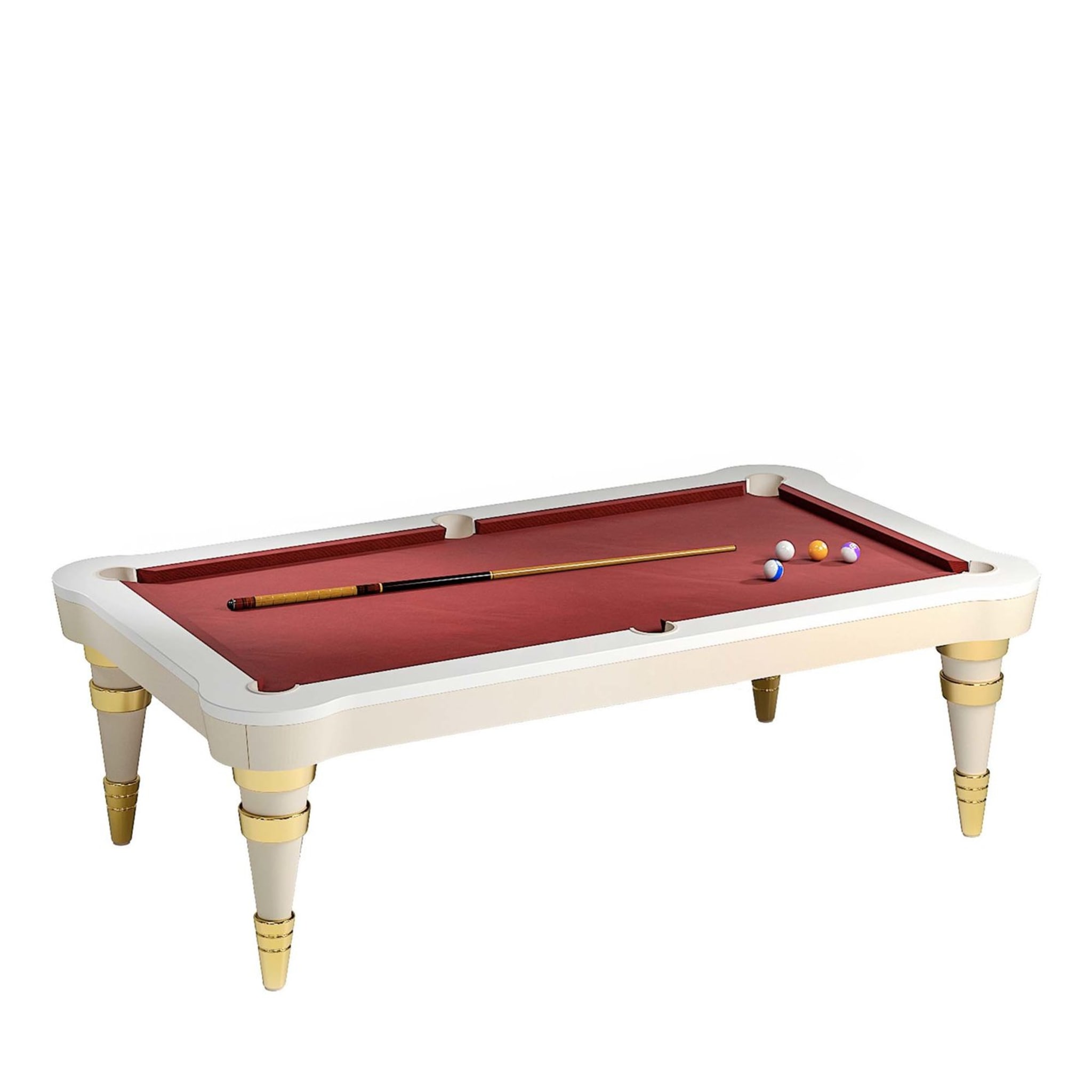 Regis burgundy pool table by Pino Vismara - Main view