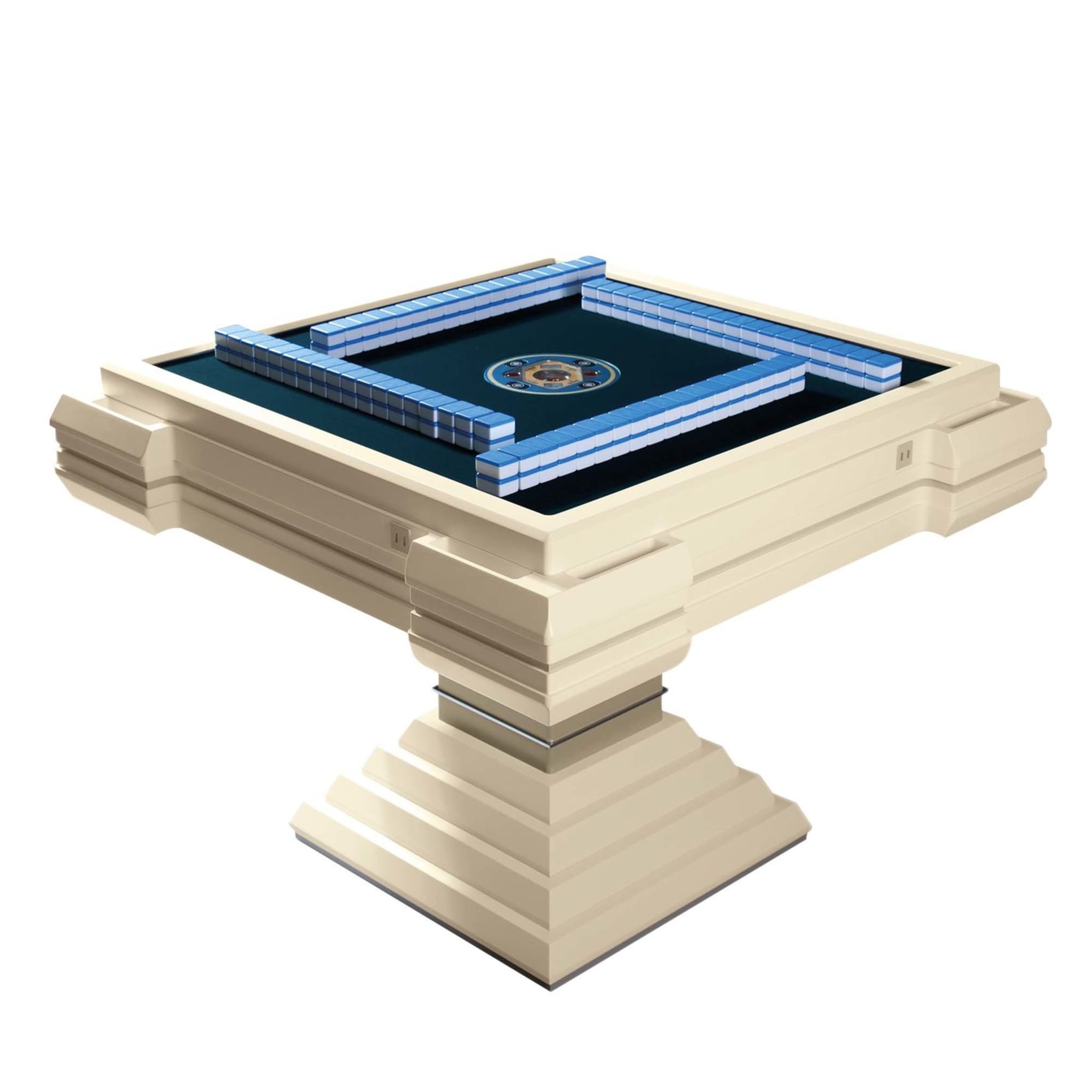 Mahjong Tisch aus blauem Samt von Pino Vismara - Hauptansicht