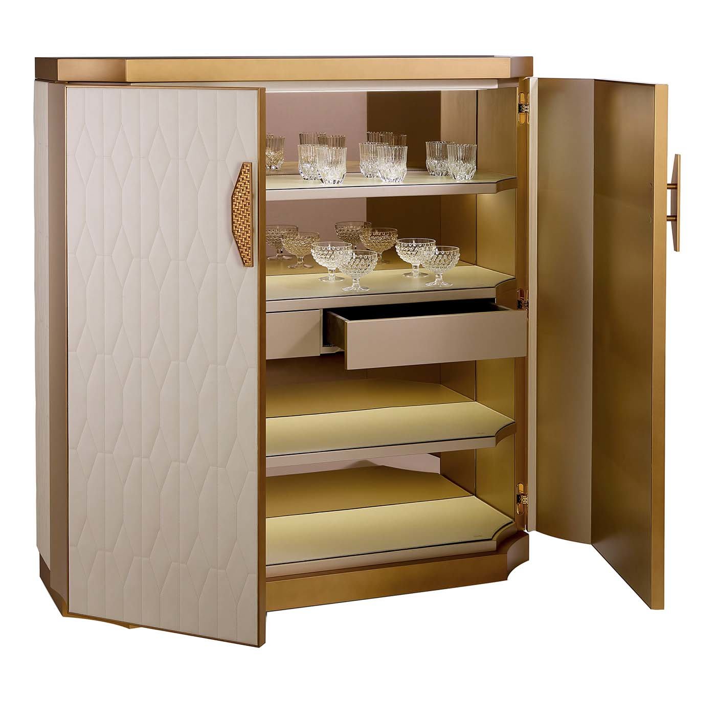 Savoy cabinet with bronzed backing - Sicis
