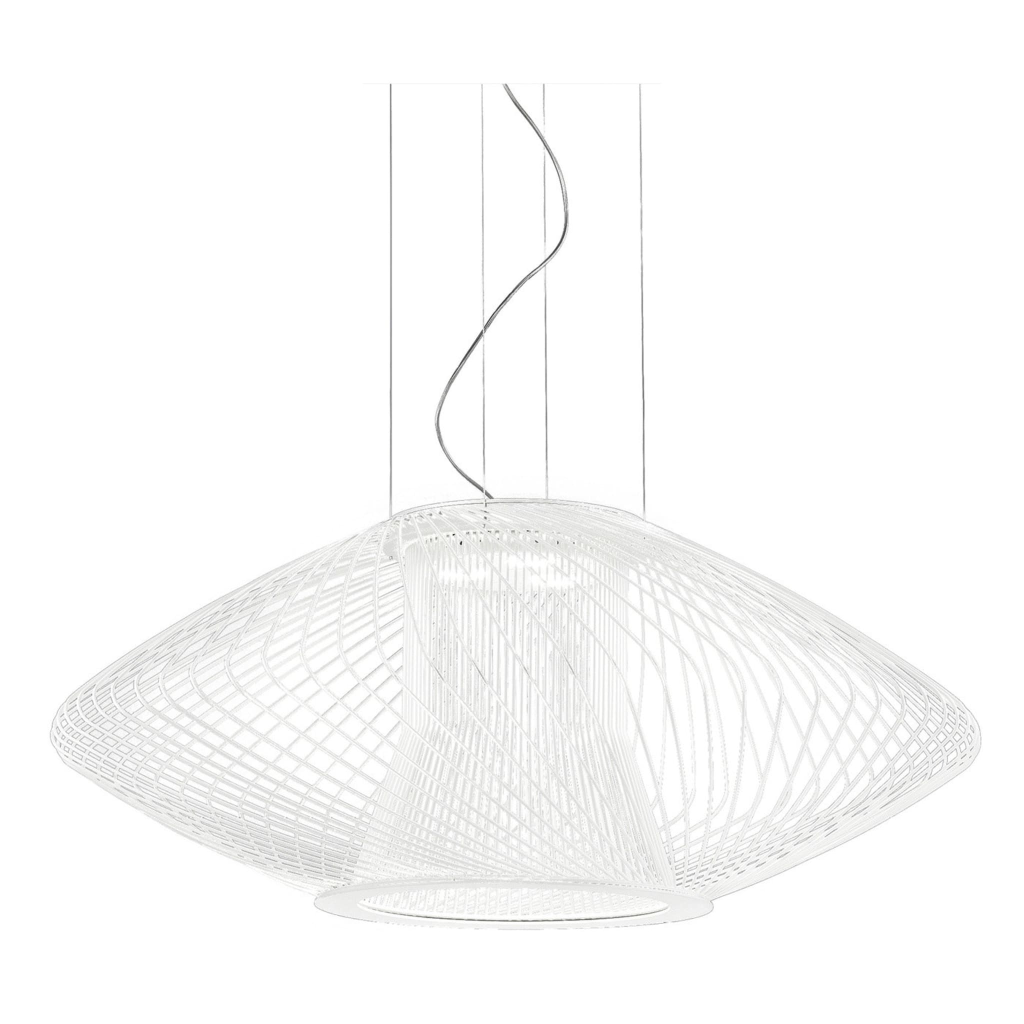 Impossible A Ø 105 White Pendant Lamp by Massimo Mussapi - Vue principale