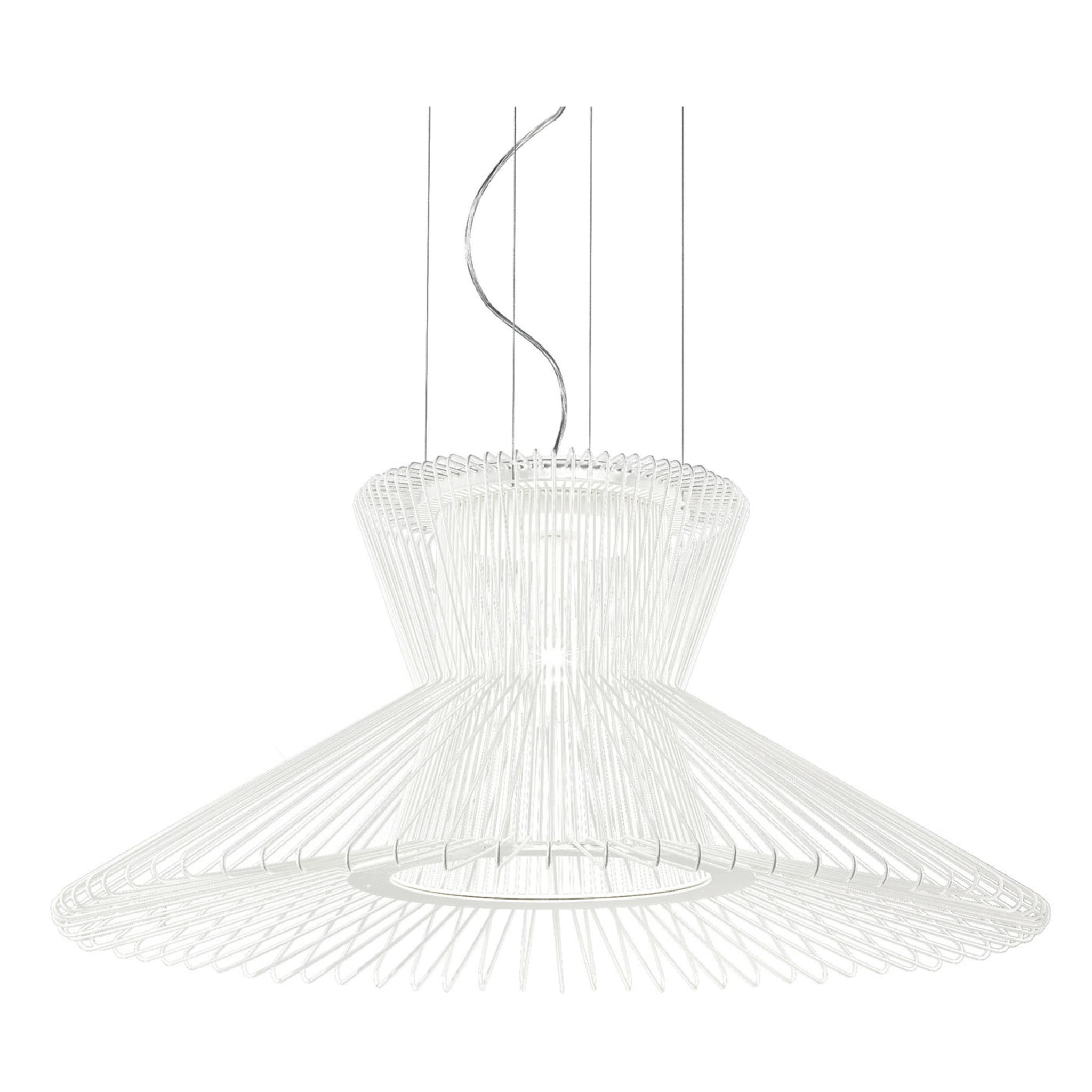 Impossible B Ø 105 White Suspension Lamp by Massimo Mussapi - Vue principale