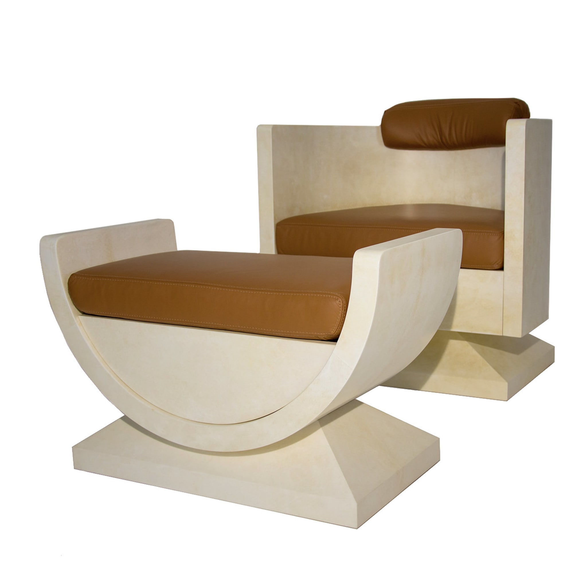 Armchair and Pouf Set by Piero Pinto - Main view