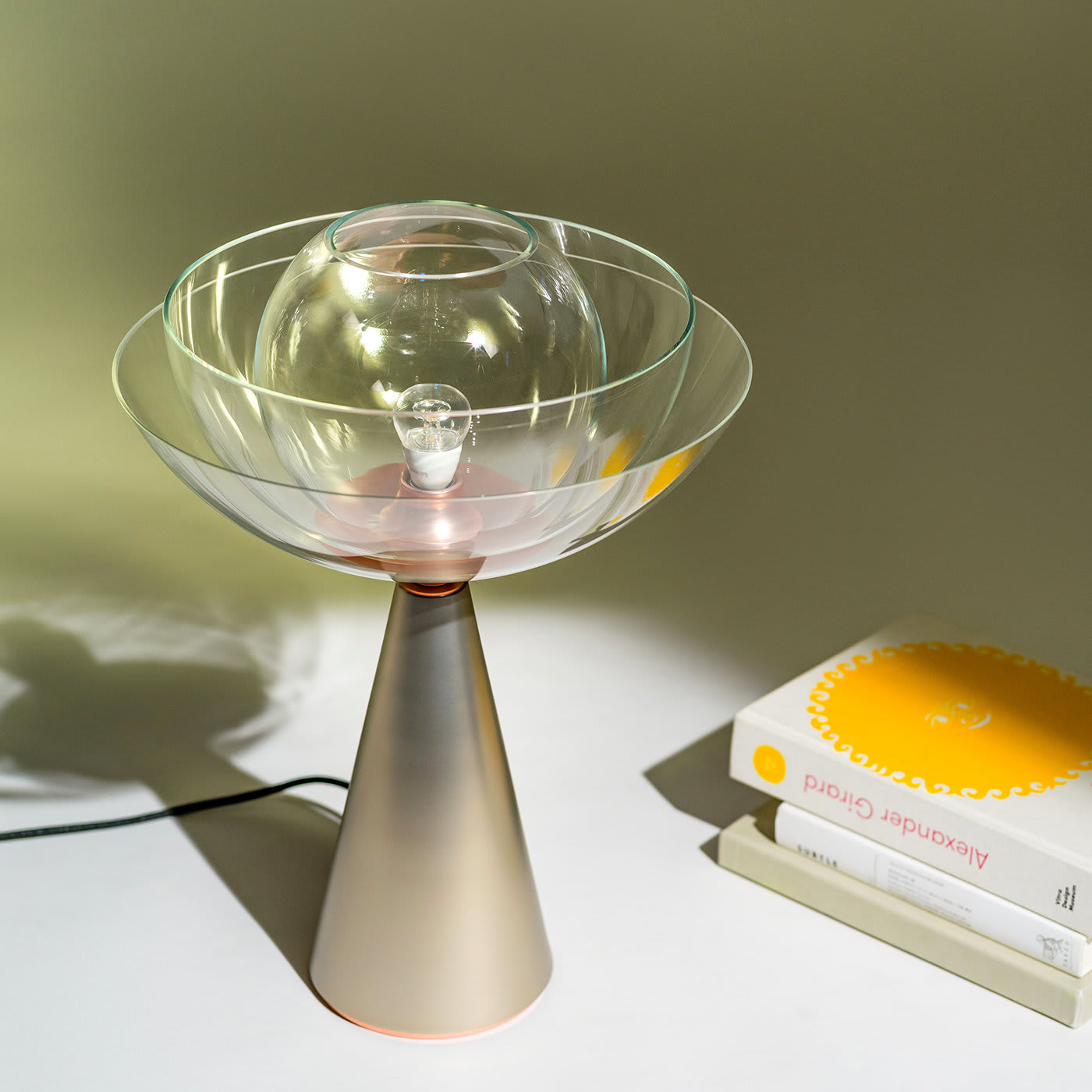 Lotus nickel table lamp - Mason Editions