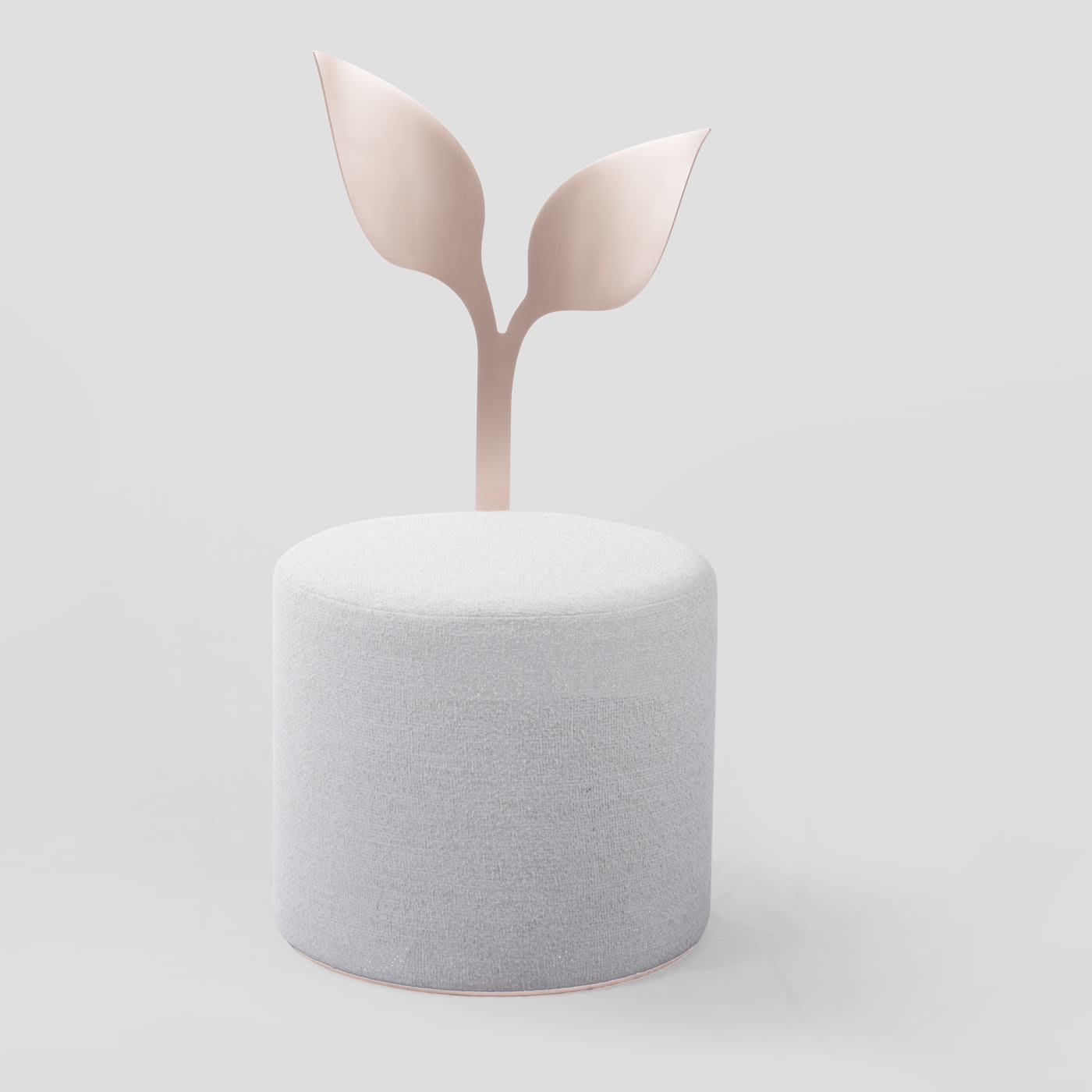 Ivy White Pouf #1 by Artefatto Design Studio - Secolo