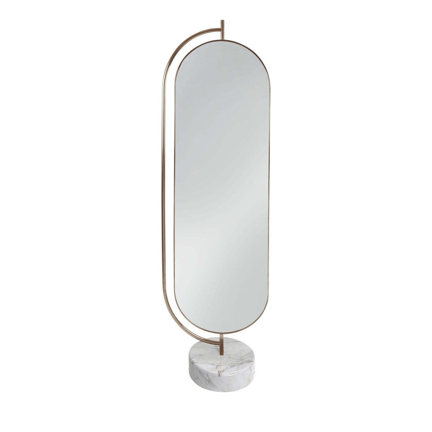 Giove Mirror with Calacatta Oro Marble - Secolo