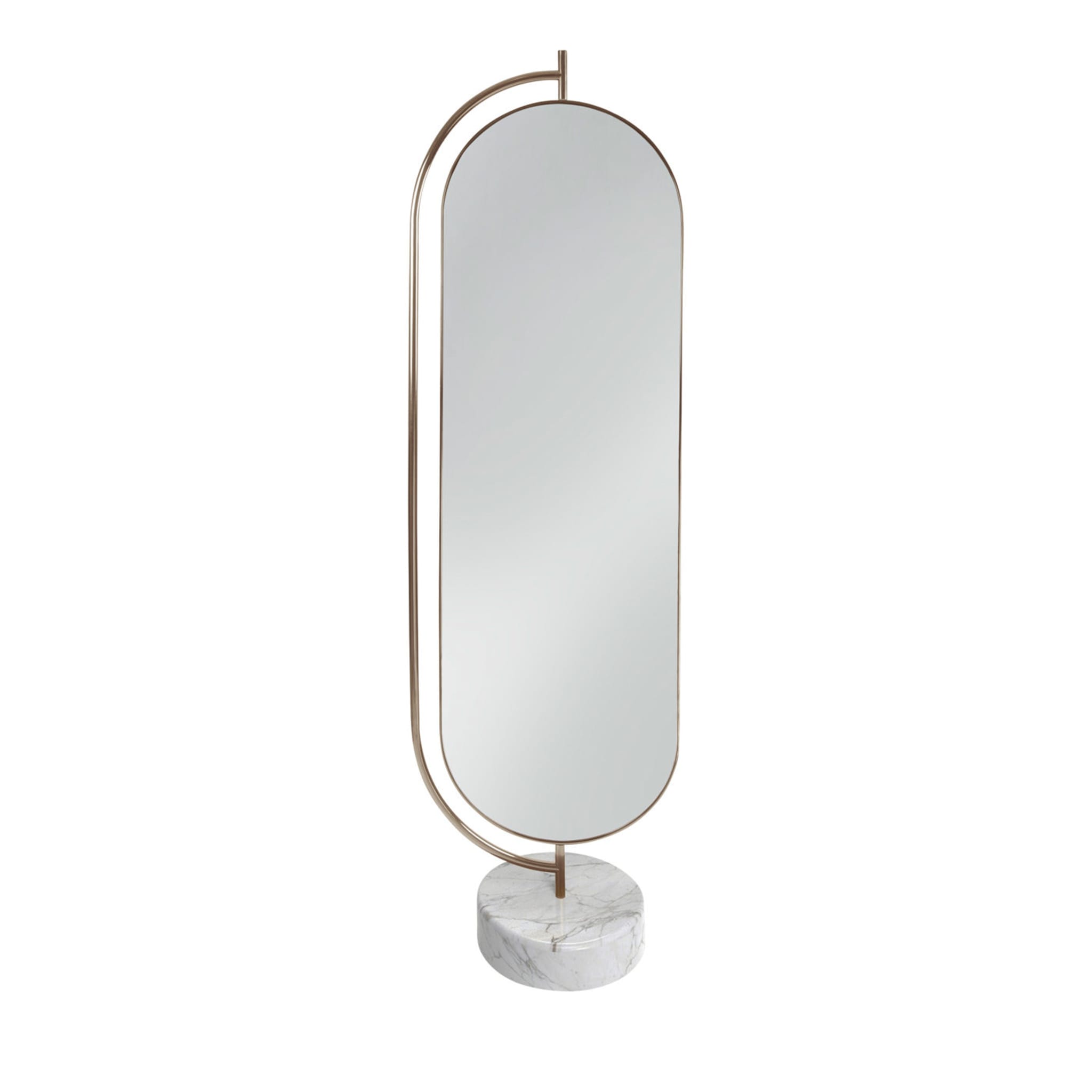 Giove Mirror with Calacatta Oro Marble - Main view