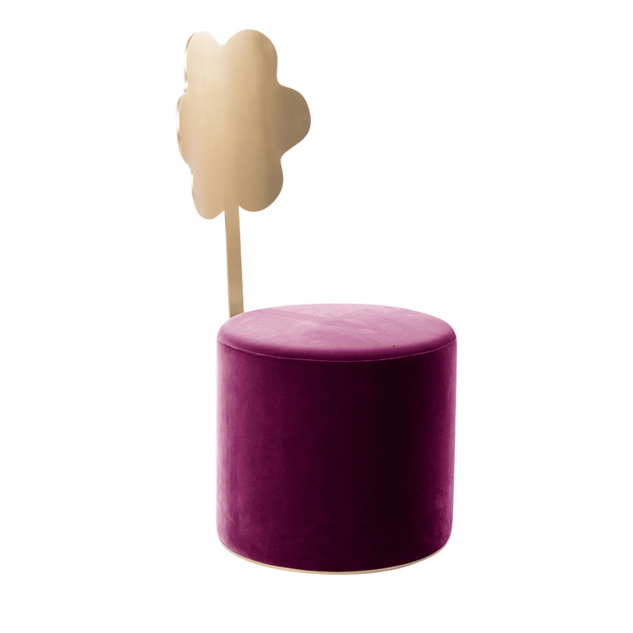 Daisy Purple Pouf by Artefatto Design Studio - Main view