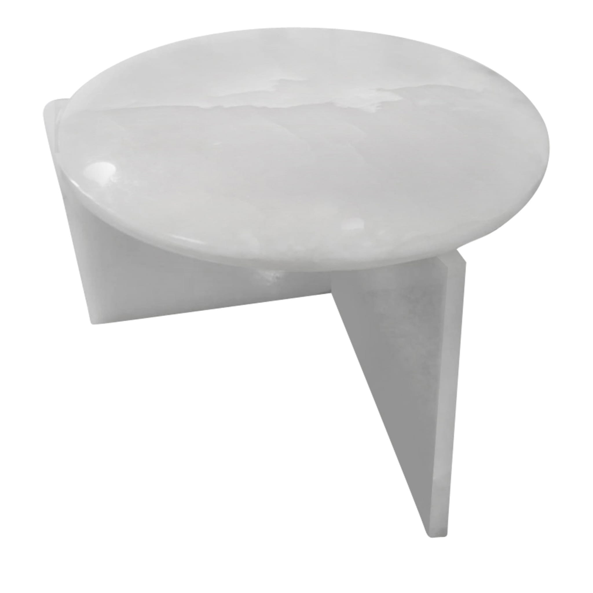 Origin Side Table in White Onyx - Main view