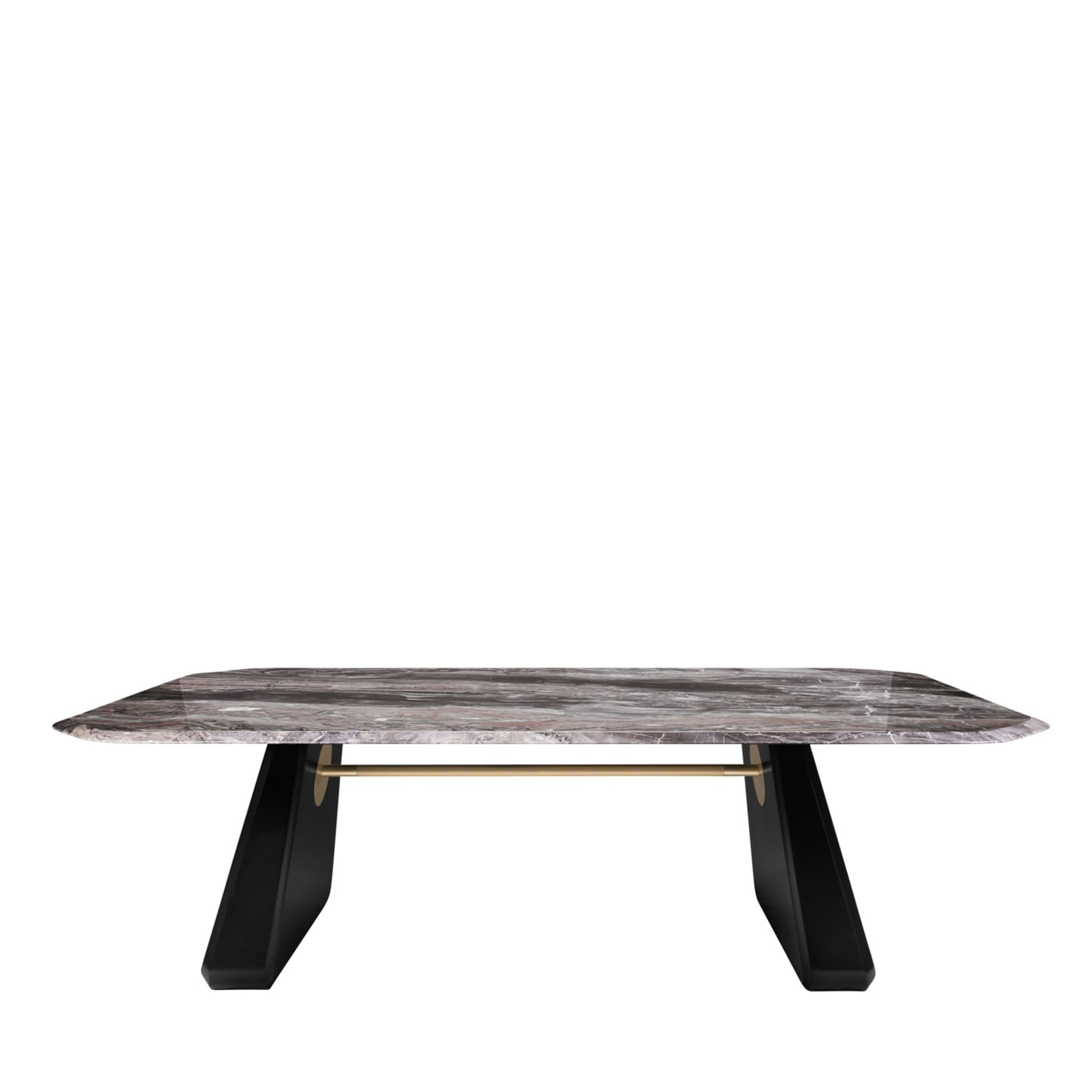 Petite table à manger Henge avec plateau en marbre Arabescato - Vue principale
