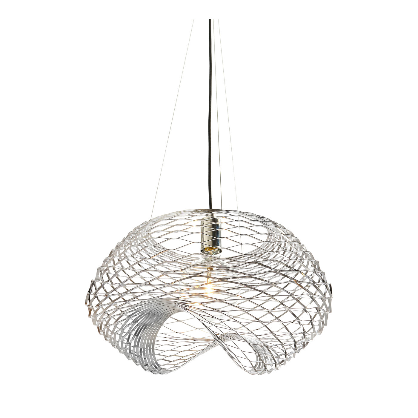 Net Chrome Pendant Lamp by Paolo Ulian - Zava Luce