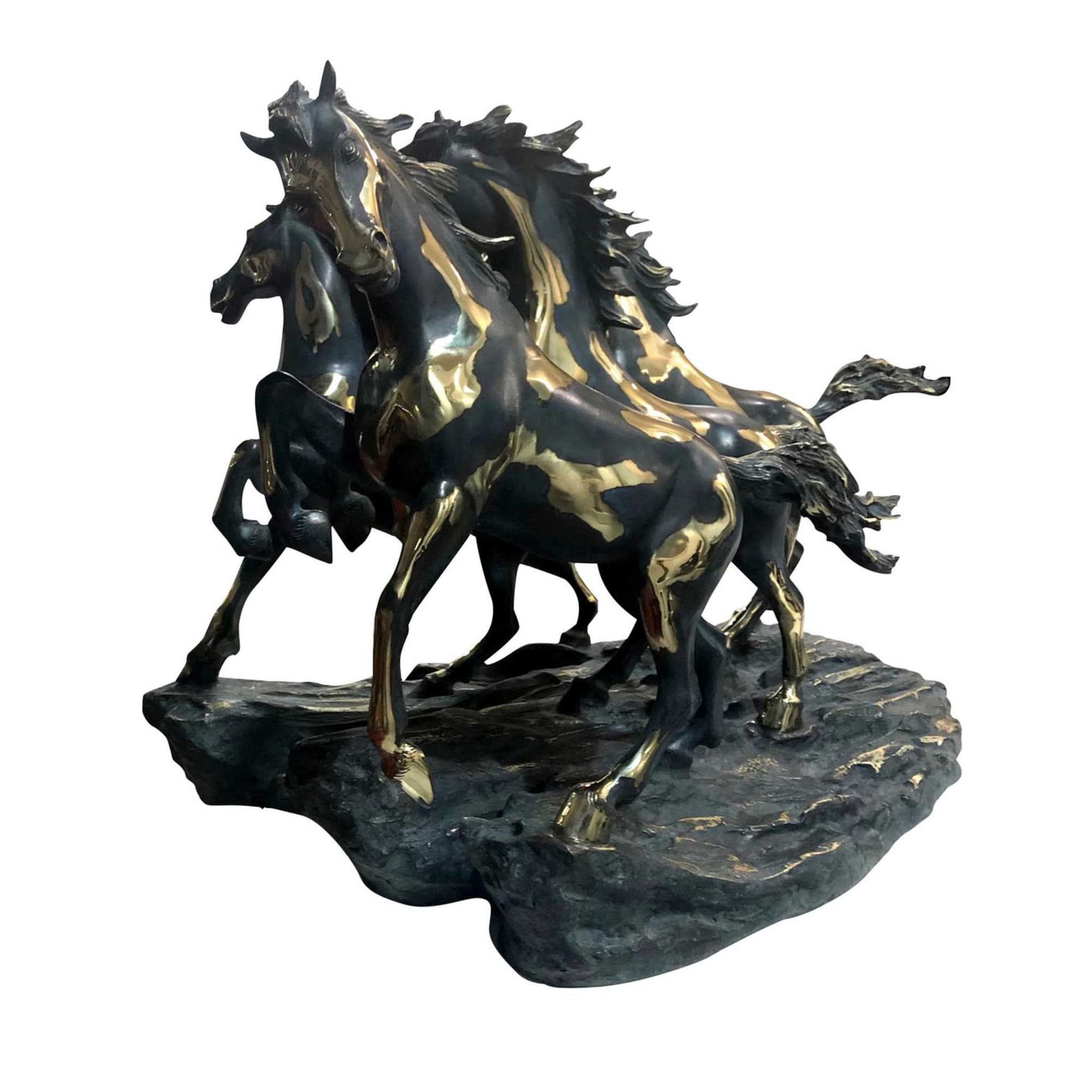 Statuette de troupeau de chevaux - Vue principale