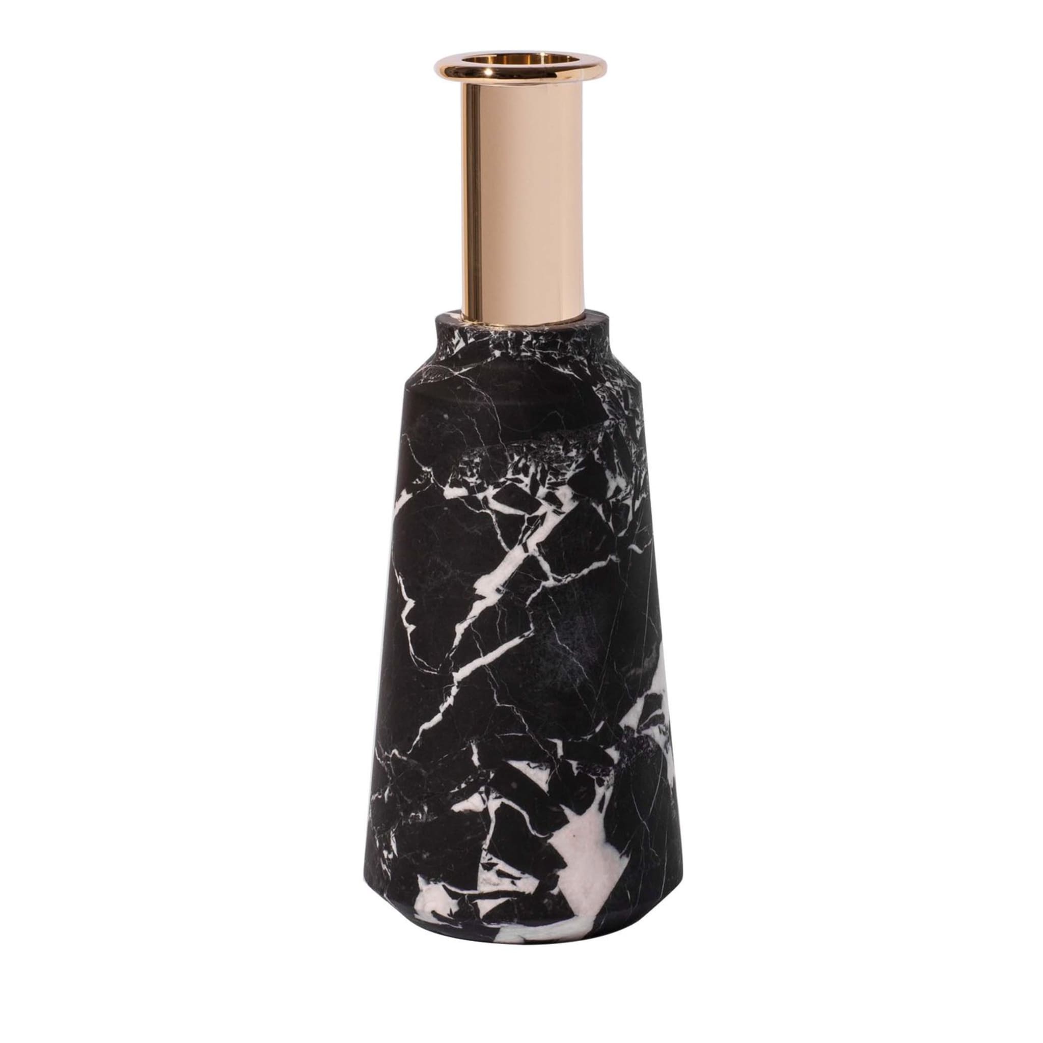 Tradition Tall Black Marble Vase - Main view