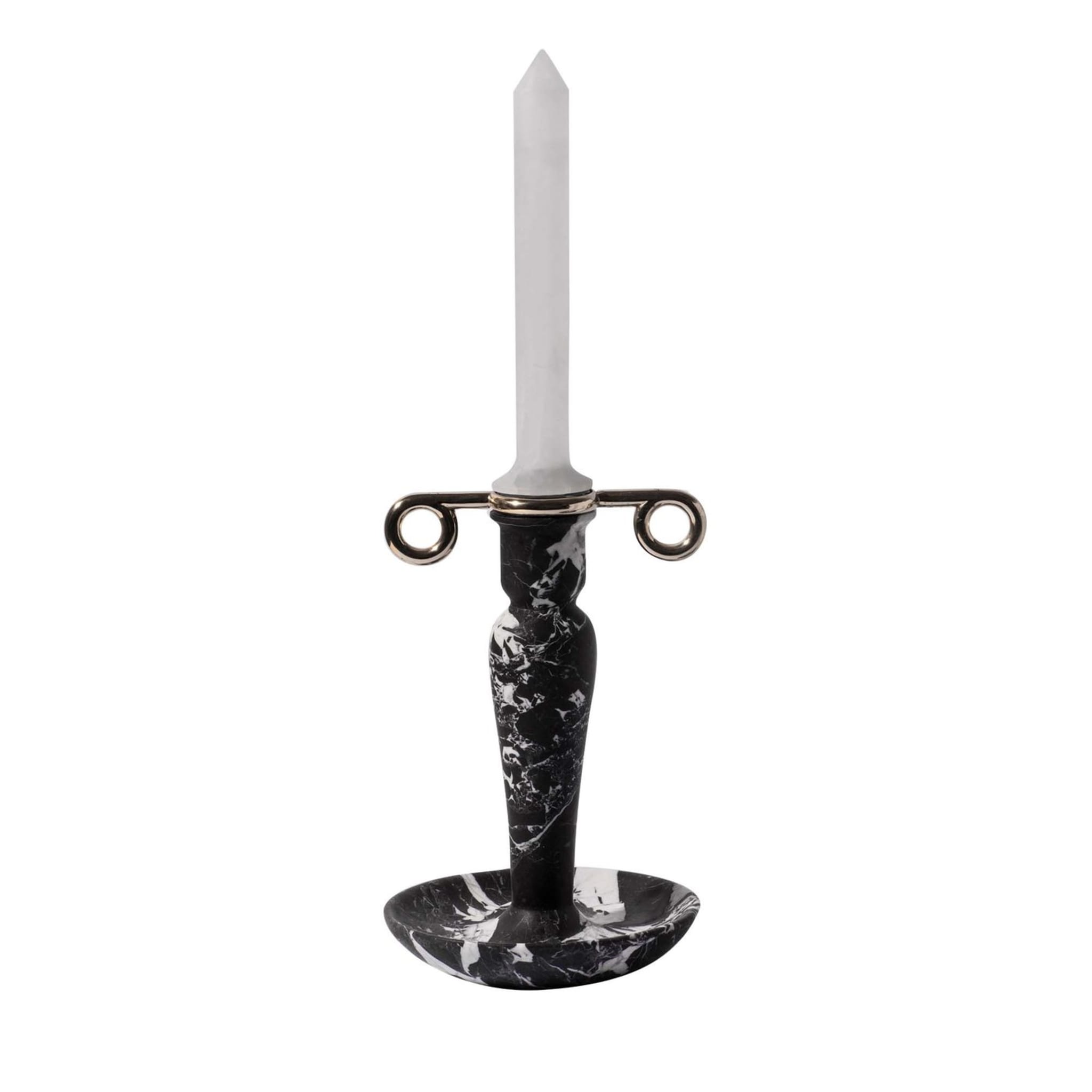 Candela Black Marble Table Lamp - Main view
