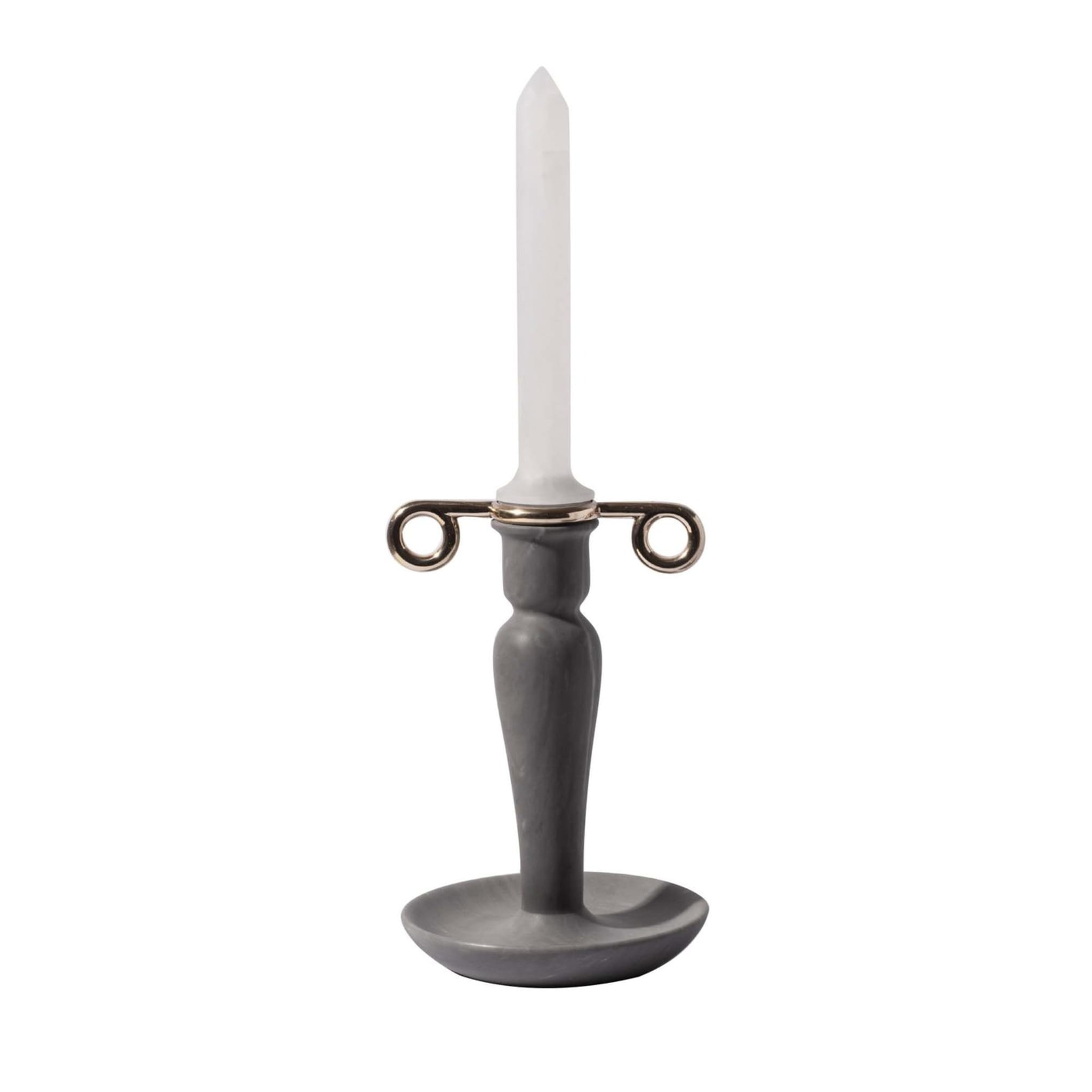 Candela Bardiglio Imperiale Marble Table Lamp - Main view