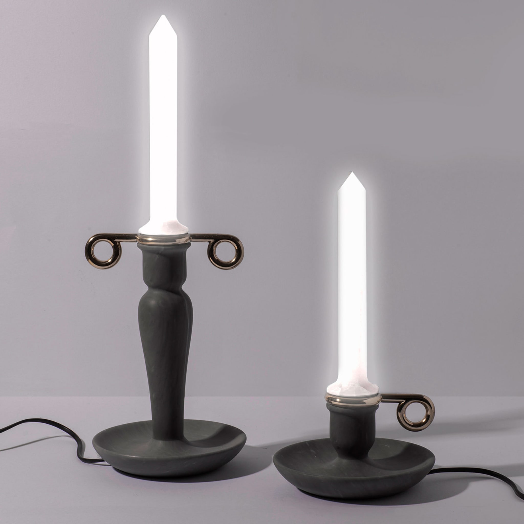 Candela Bardiglio Imperiale Marble Table Lamp - Alternative view 3