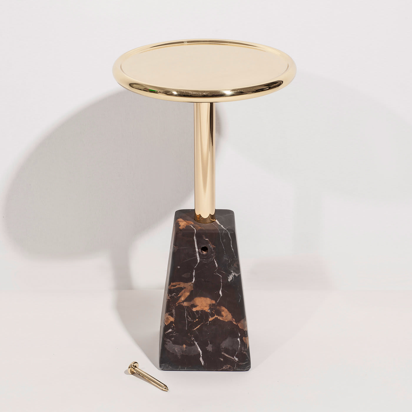 Peso Black and Gold Side Table - StoneLab Design