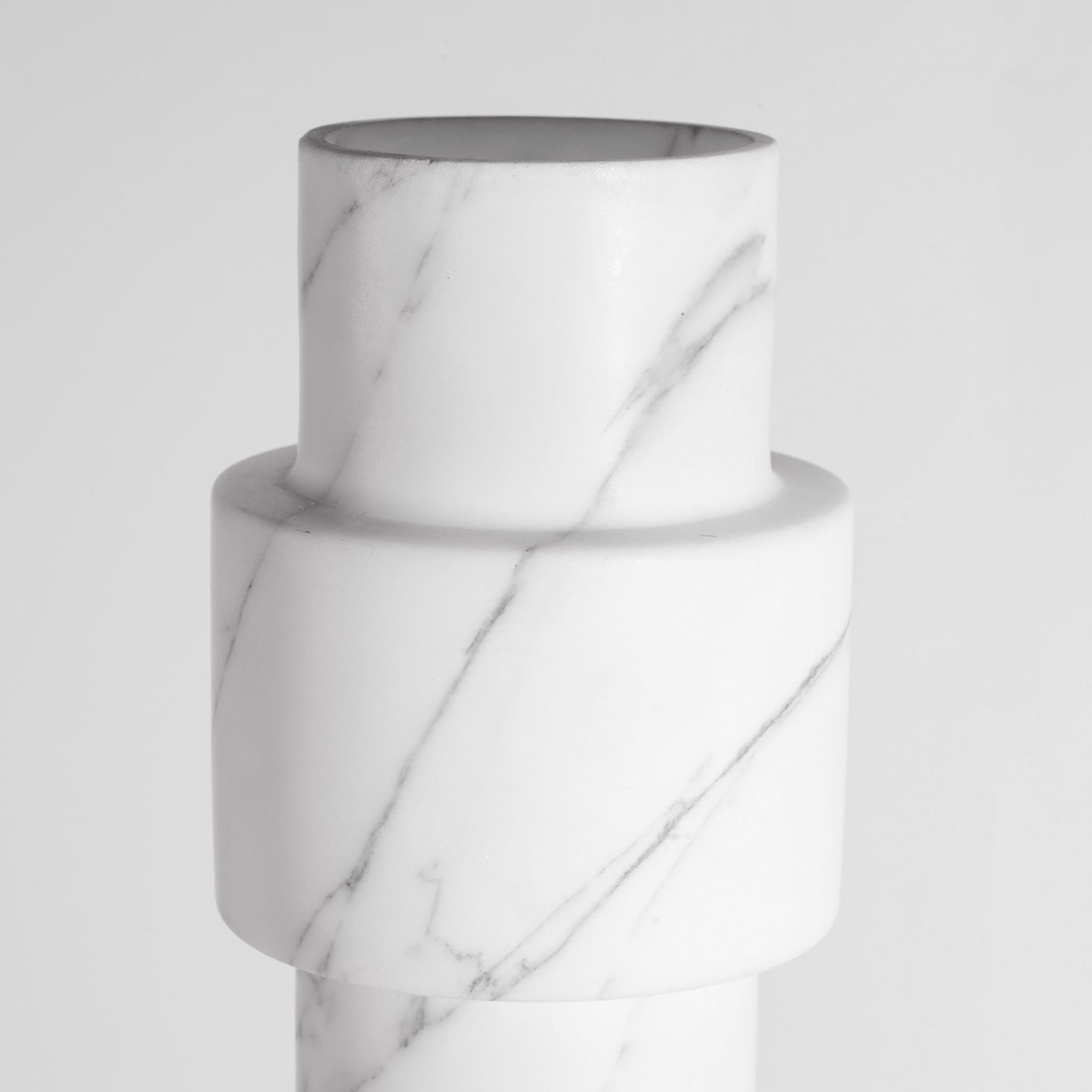 Galileo White Carrara Marble Table Lamp - Alternative view 1