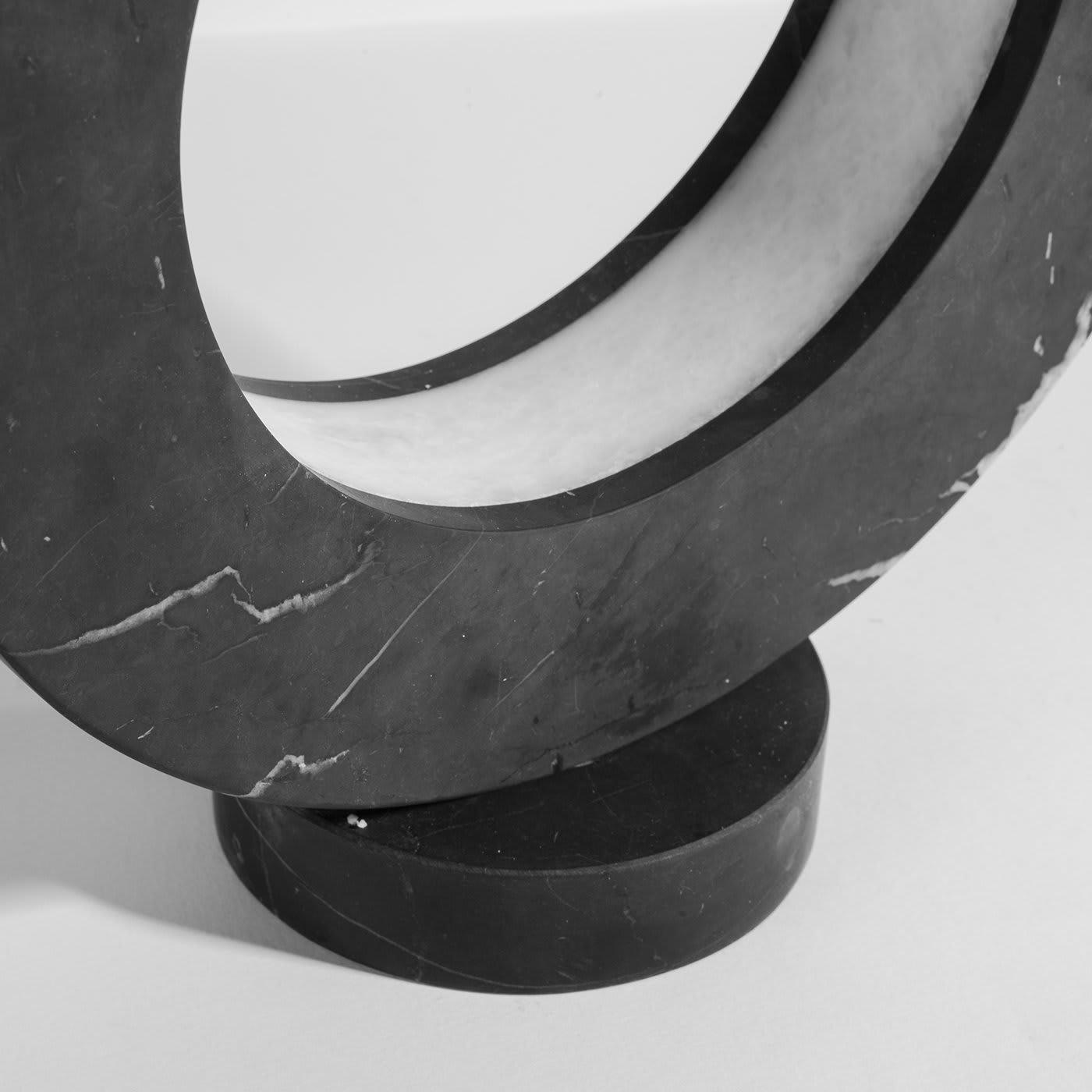 Moon Black Marquina Marble Table Lamp - StoneLab Design