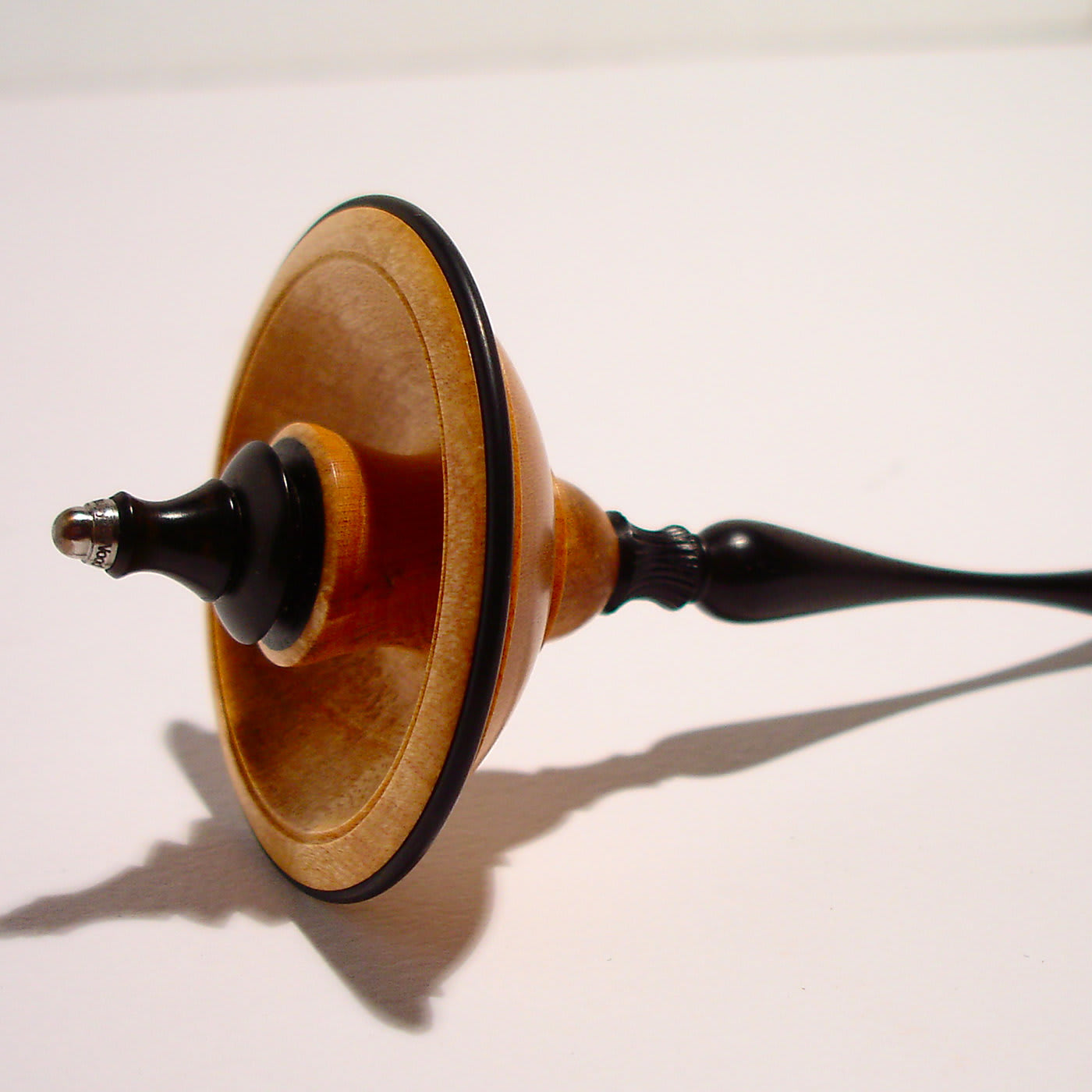 Ebony and Maple Spinning Top #1 - Mauro Sarti