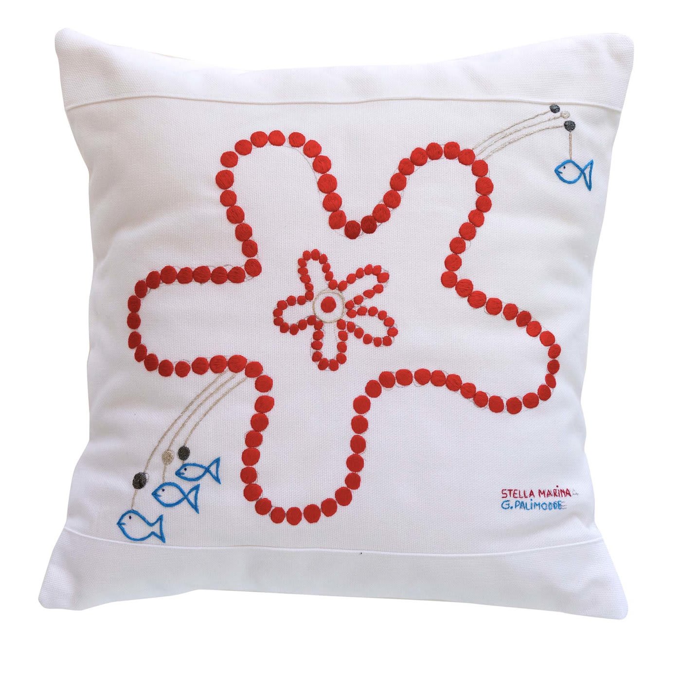 Embroidered Starfish Cushion - Le Botteghe su Gologone