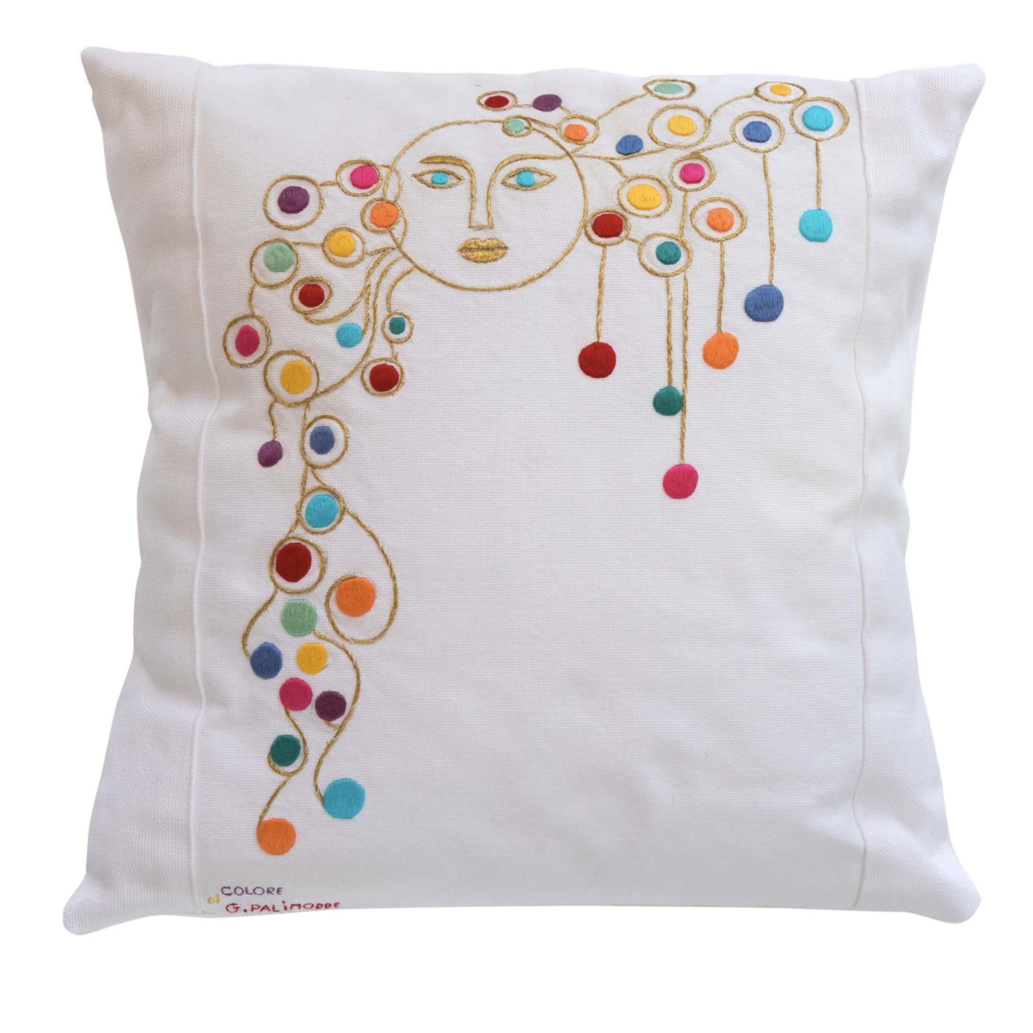 Embroidered Woman Cushion #2 - Main view